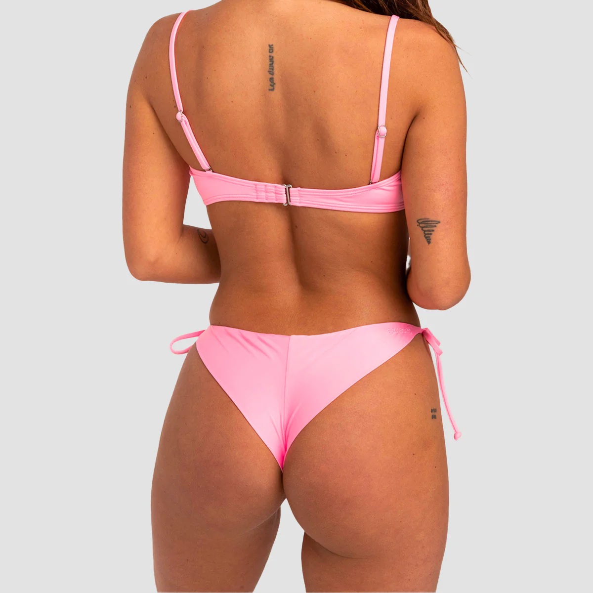 Billabong Sol Searcher Tie Side Mini Bikini Bottoms Pink Daze - Womens - Image 2