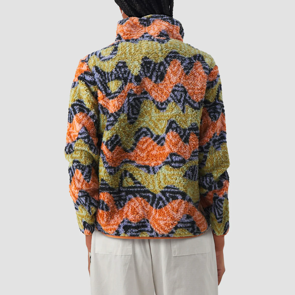 Billabong Switchback Pullover Mock Neck Sweatshirt Cosmic Blue - Image 2