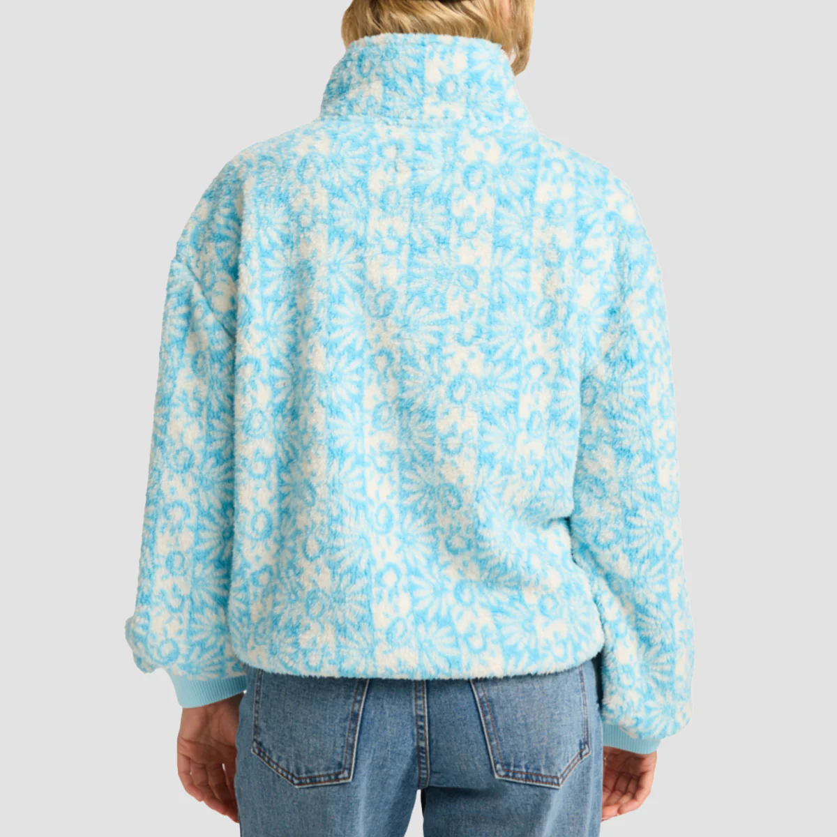 Billabong Time Off 1/2 Zip Fleece Sweatershirt Sea Spray - Womens - Image 2