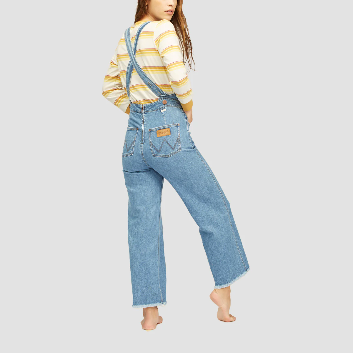 Billabong X Wrangler Western Sun Denim Jumpsuit Blue Rinse - Womens - Image 2