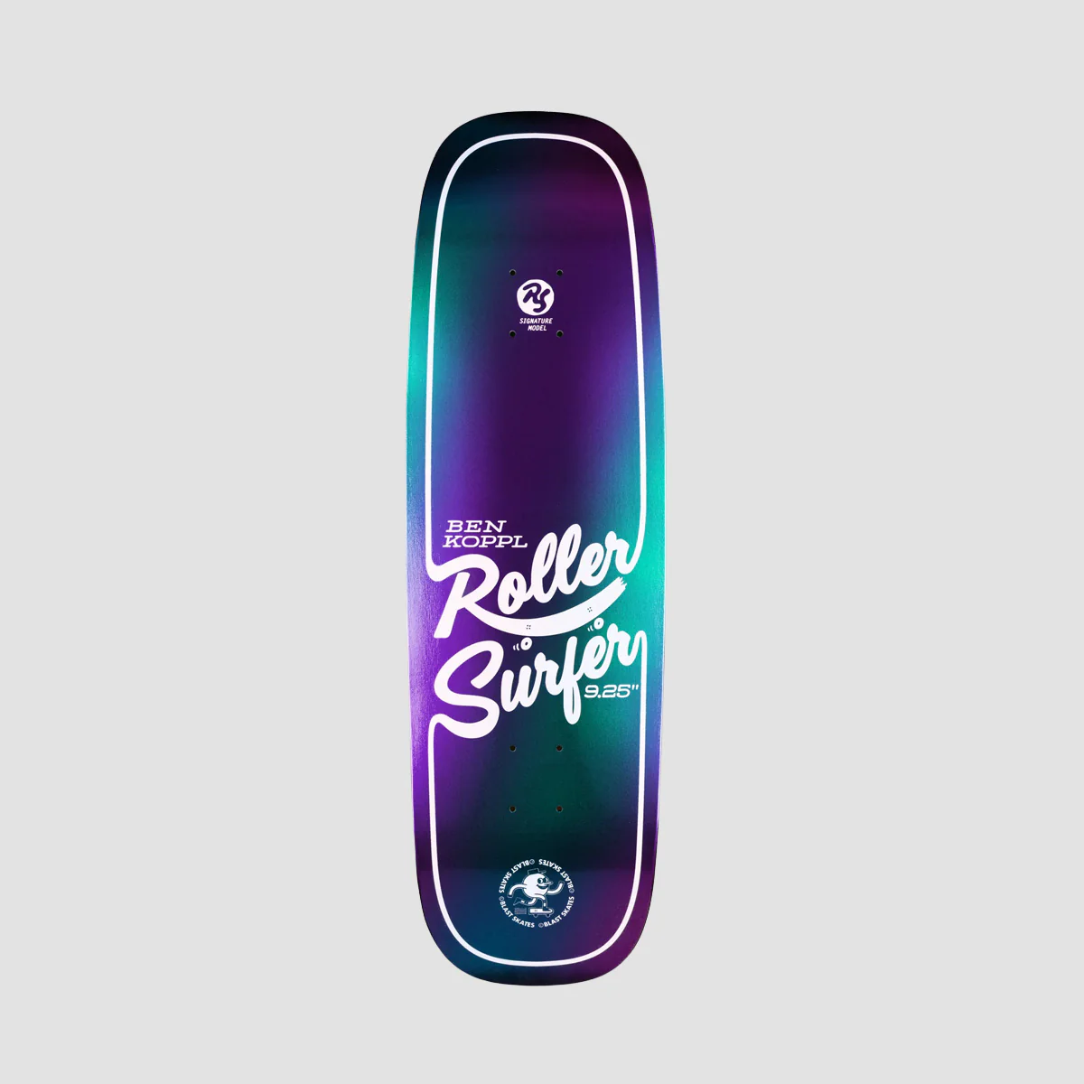 Blast Skates Iridescent Roller Surfer Skateboard Deck - 9.25"