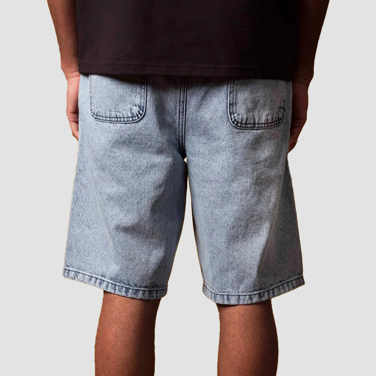 Blue Flowers Cruiser Denim Shorts Blue - Image 5