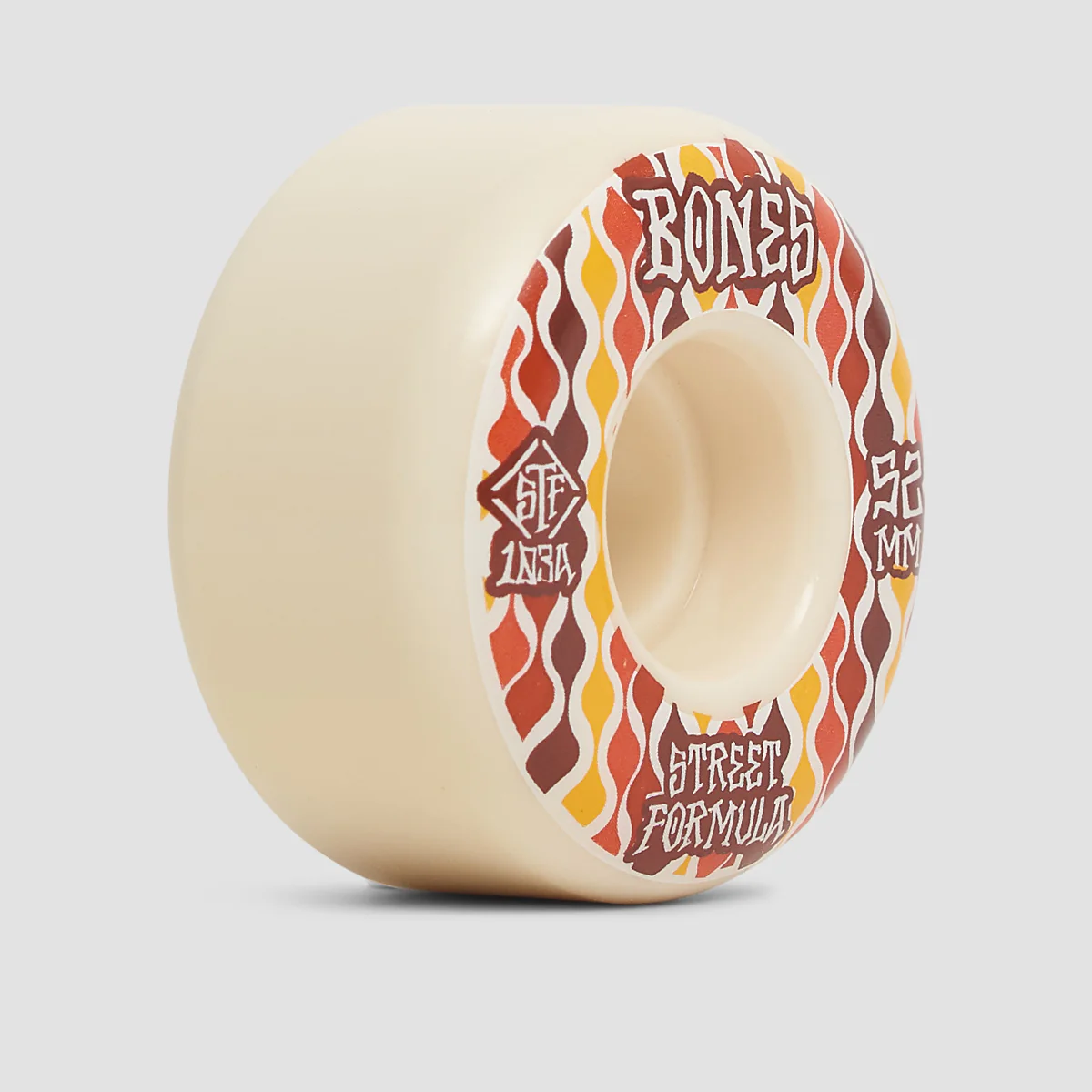 Bones Retros V2 Locks 103A STF Skateboard Wheels White 52mm - Image 2