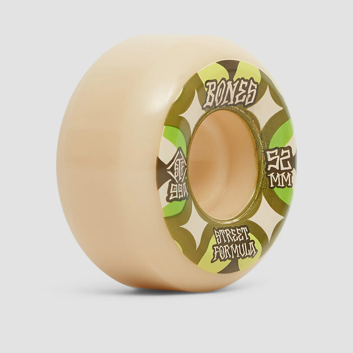Bones Retros V5 Sidecut 99A STF Skateboard Wheels White 52mm - Image 2