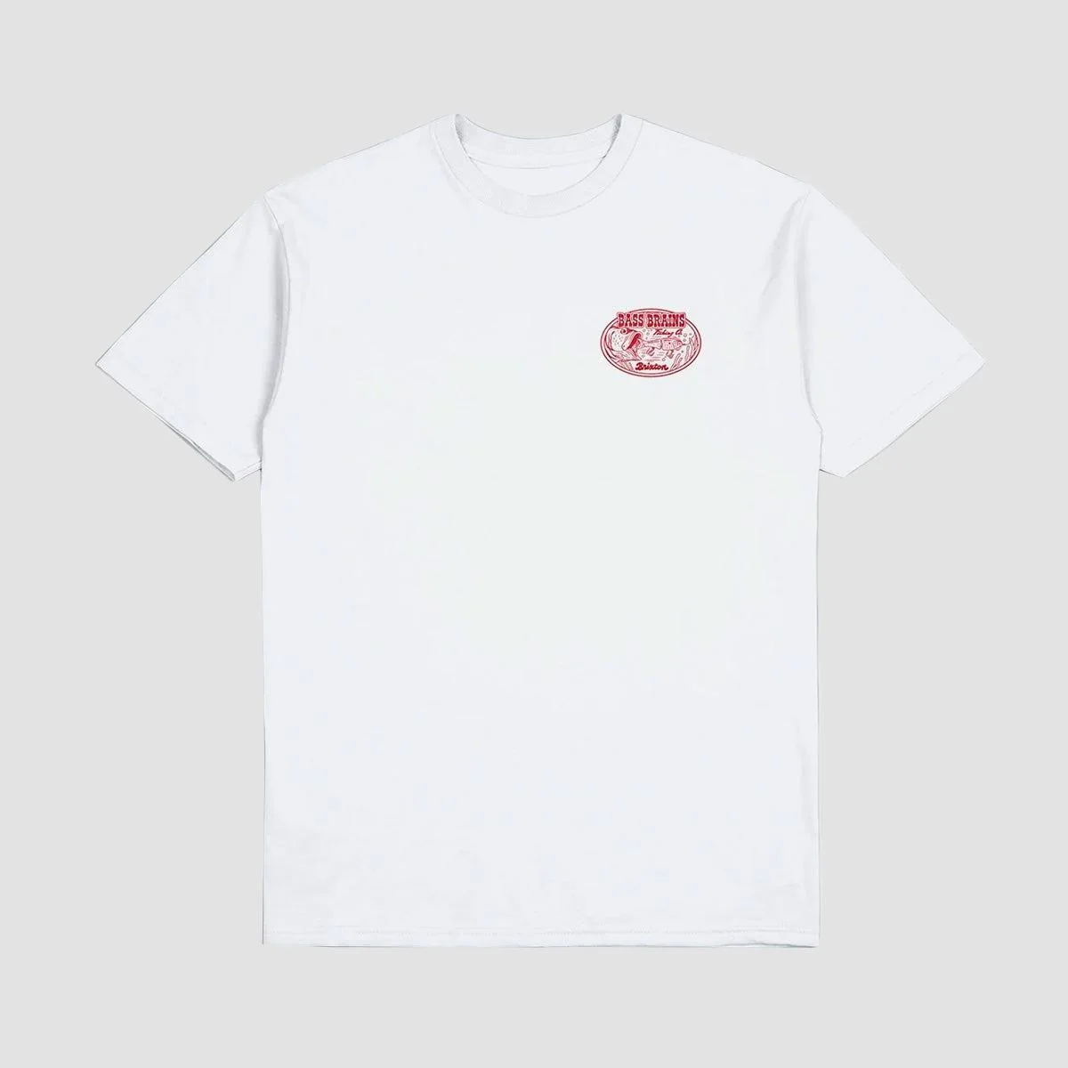 Brixton Bass Brains Swim T-Shirt White - Image 2