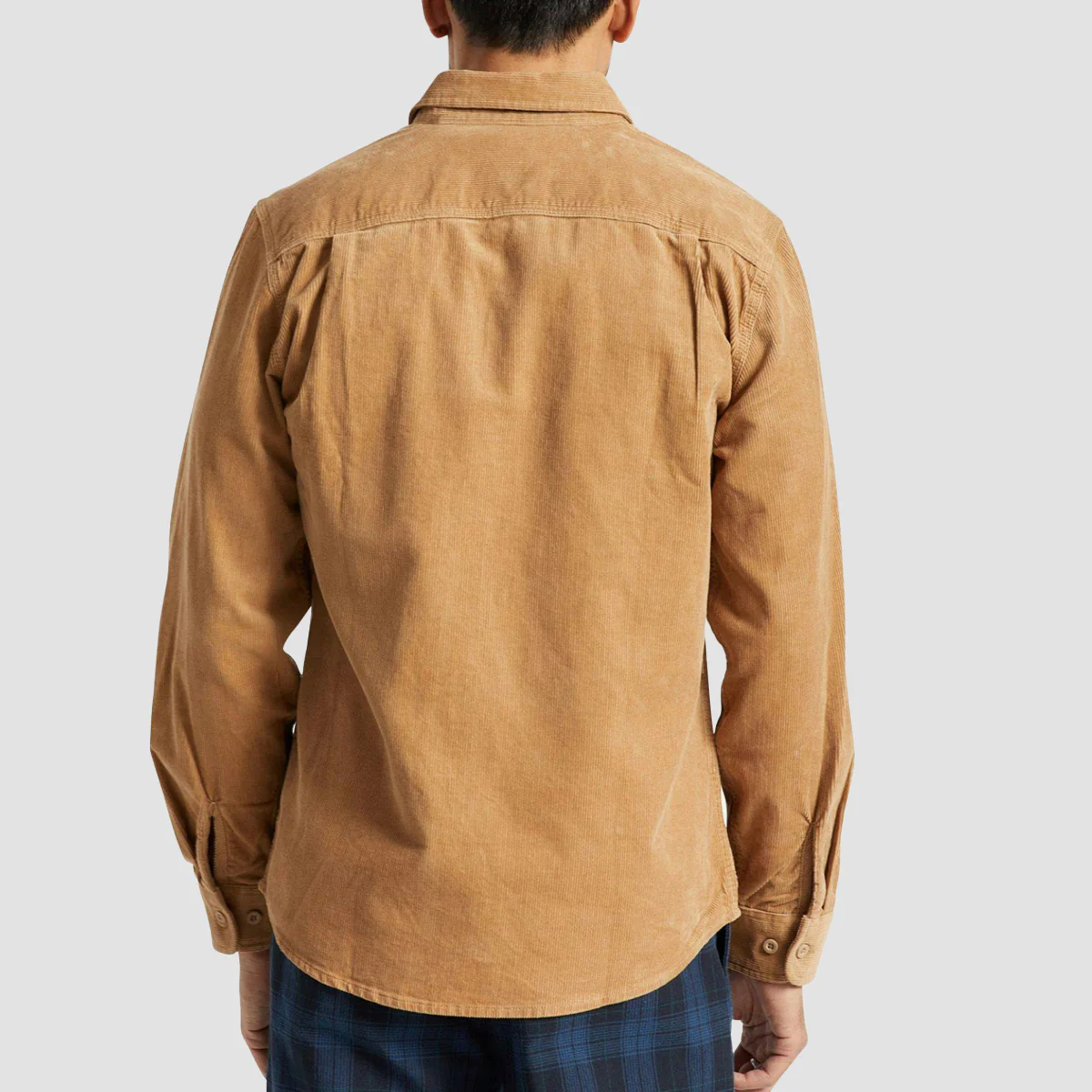 Brixton Bowery Corduroy Longsleeve Flannel Shirt Mojave - Image 2