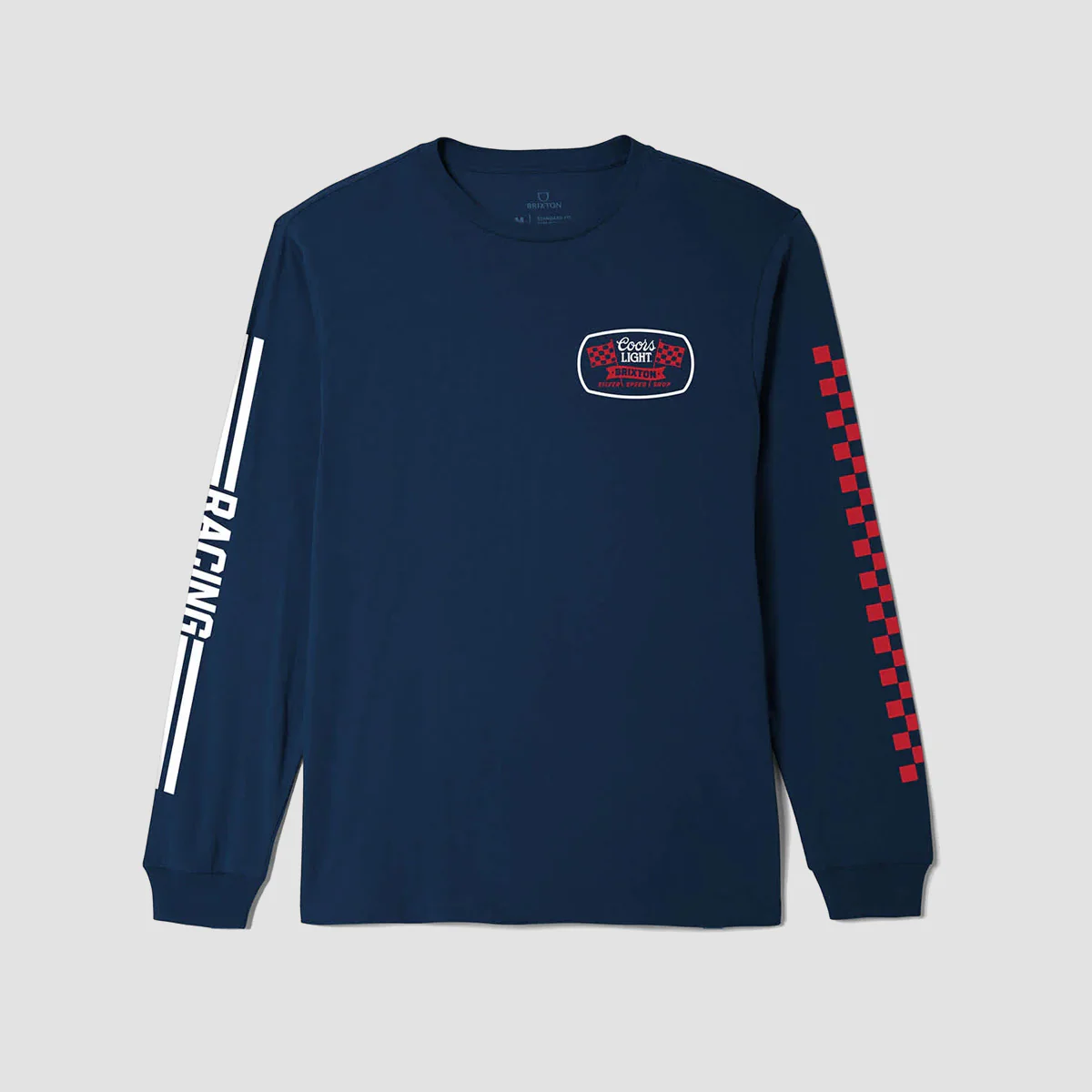 Brixton Coors Light Pit Stop Longsleeve T-Shirt Coors Navy - Image 2