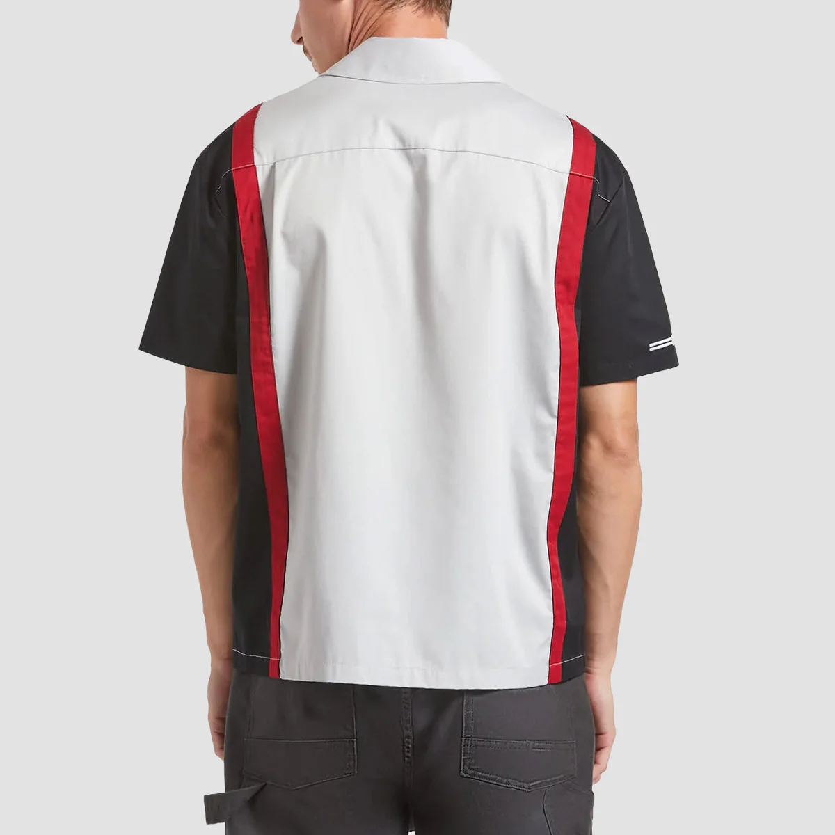 Brixton Coors Light Shake Down Short Sleeve Shirt Silver/Black - Image 2