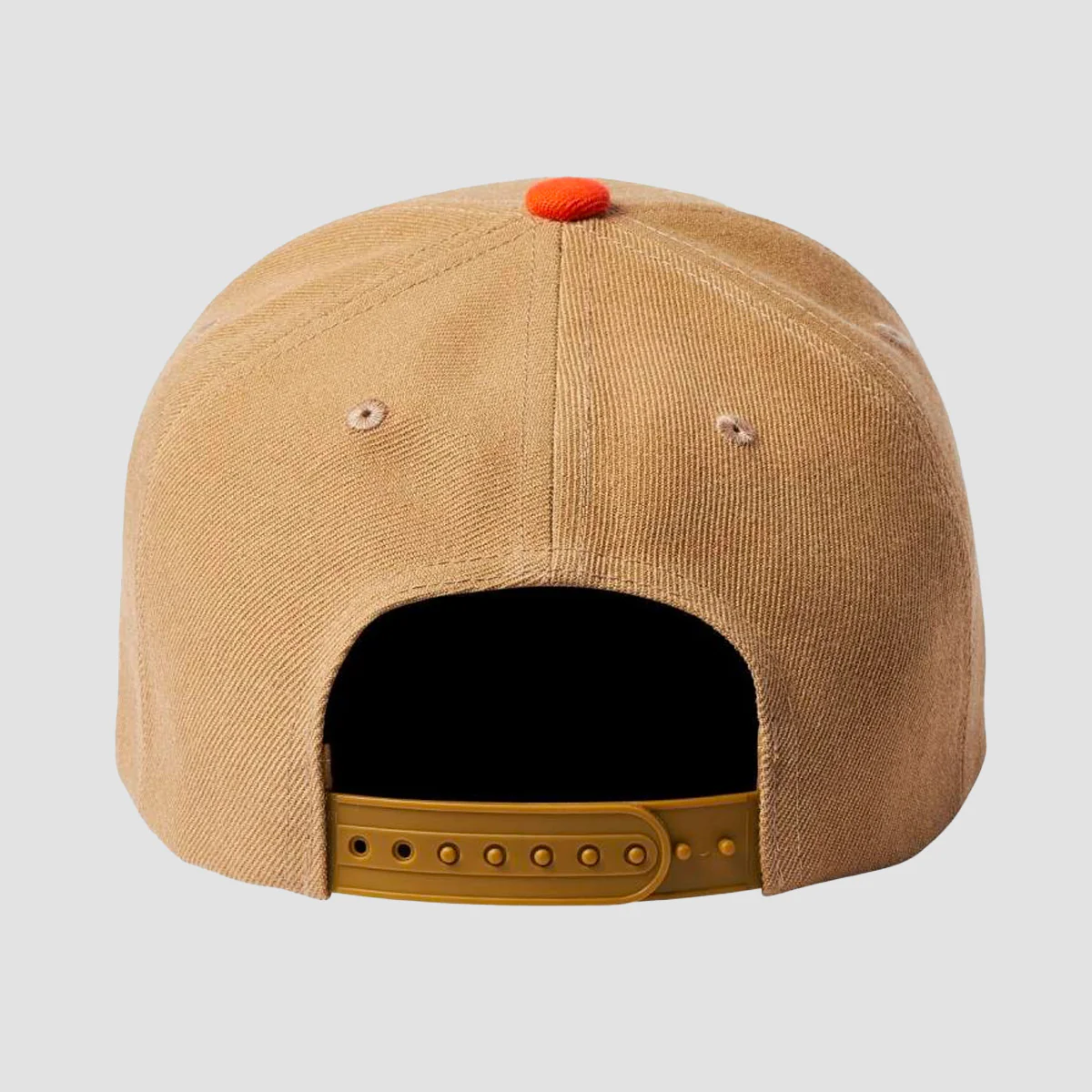 Brixton Crest C MP Snapback Cap Sand/Burnt Red - Image 2