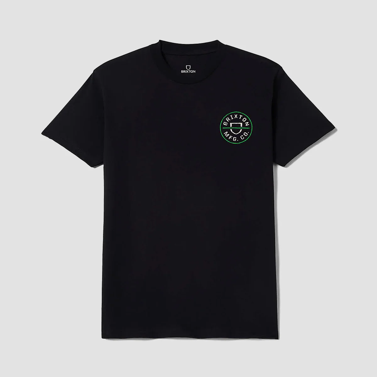Brixton Crest II T-Shirt Black/Stone/Green - Image 2