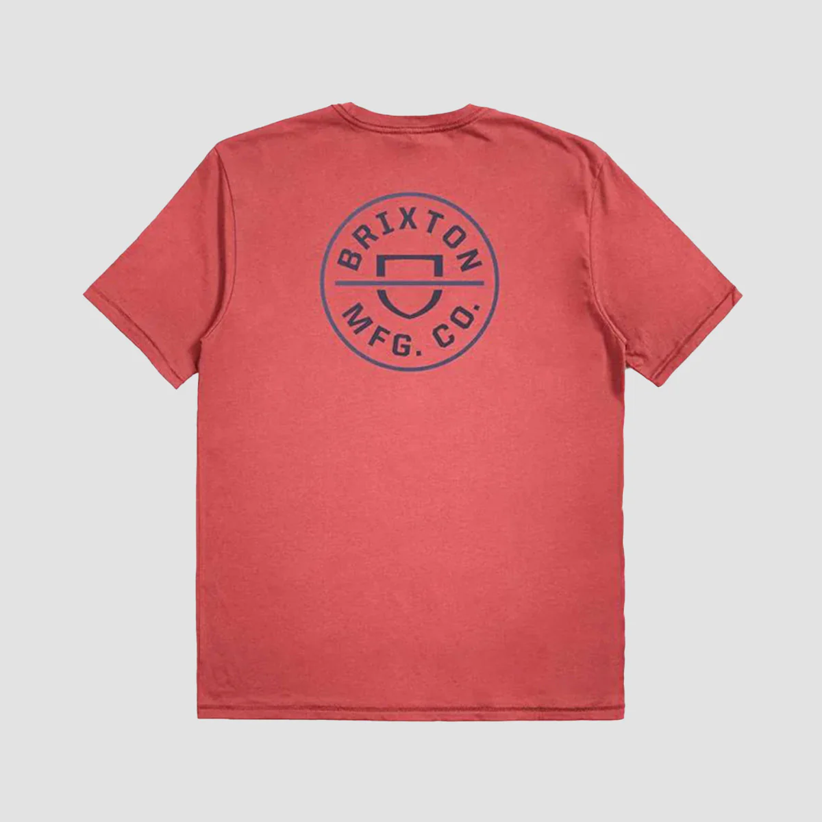 Brixton Crest II T-Shirt Dusty Cedar/Washed Navy/Pacific Blue - Image 2