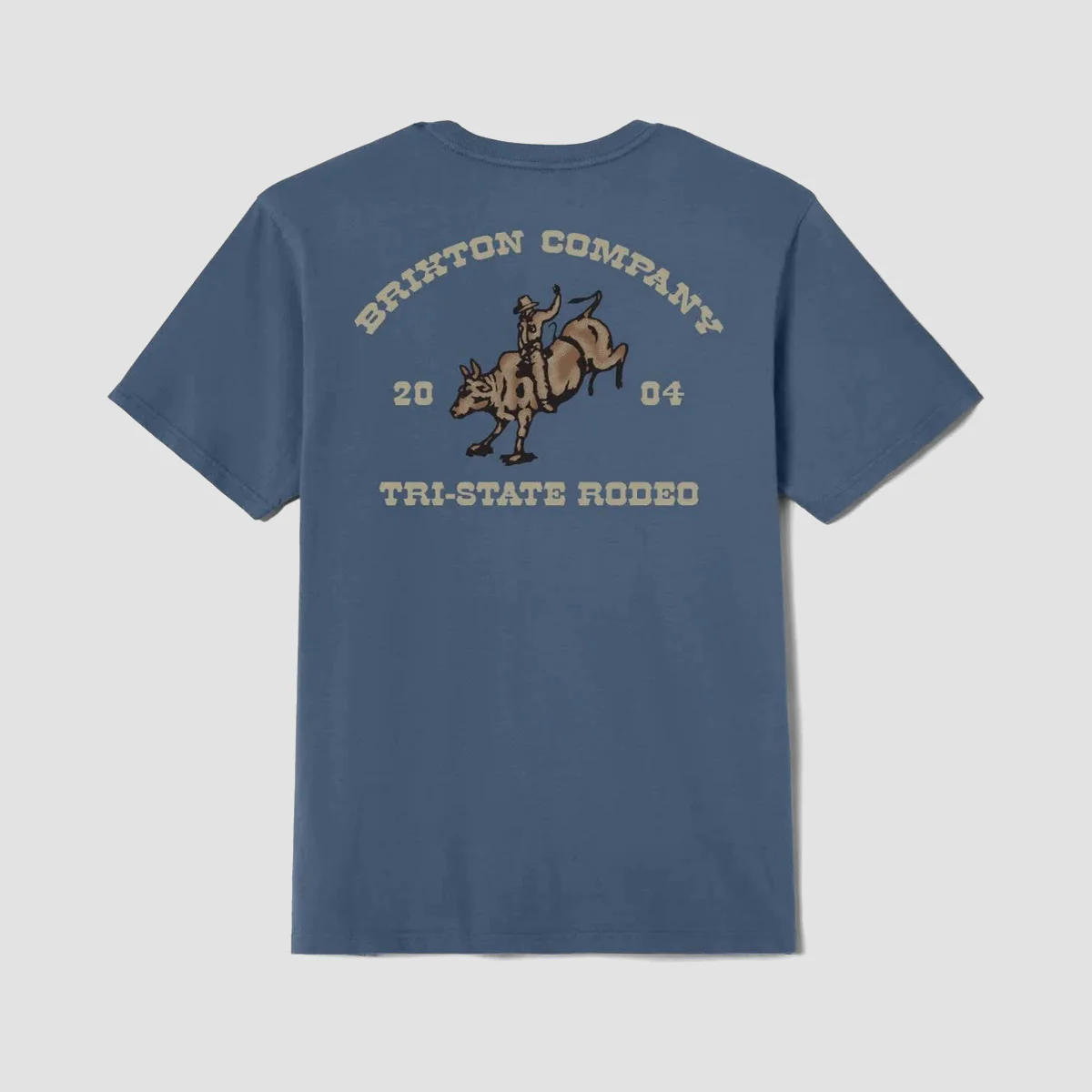 Brixton Danforth T-Shirt Harbor Blue - Image 2