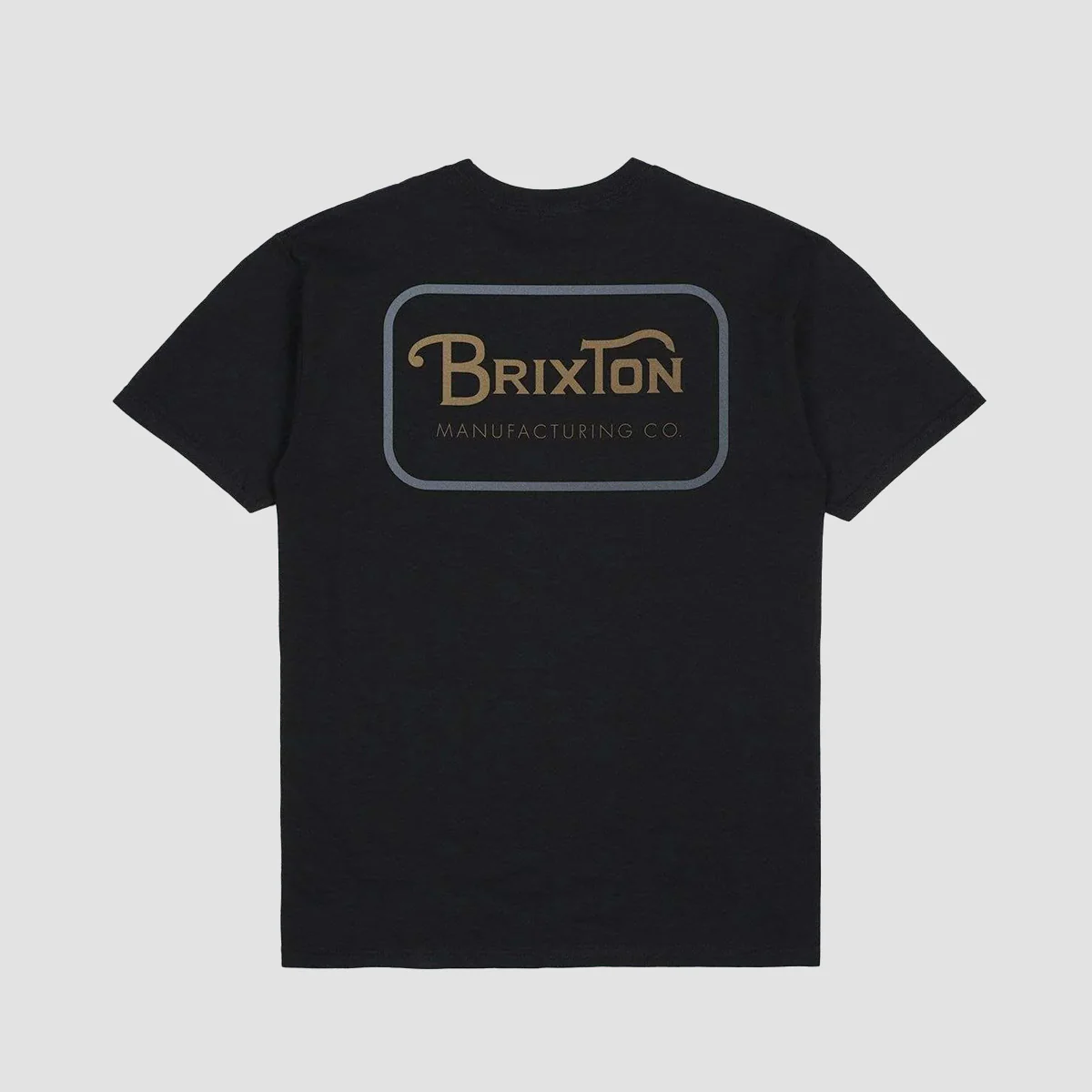 Brixton Grade T-Shirt Black/Tobacco Brown/Blue Mirage - Image 2