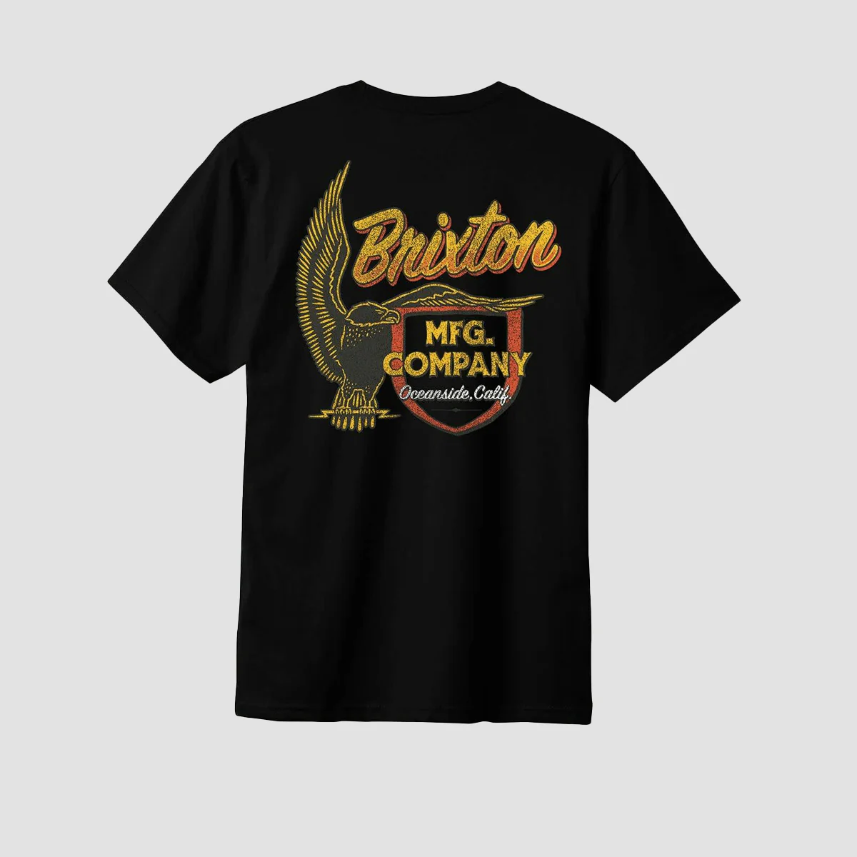 Brixton Highline T-Shirt Black Worn Wash - Image 2