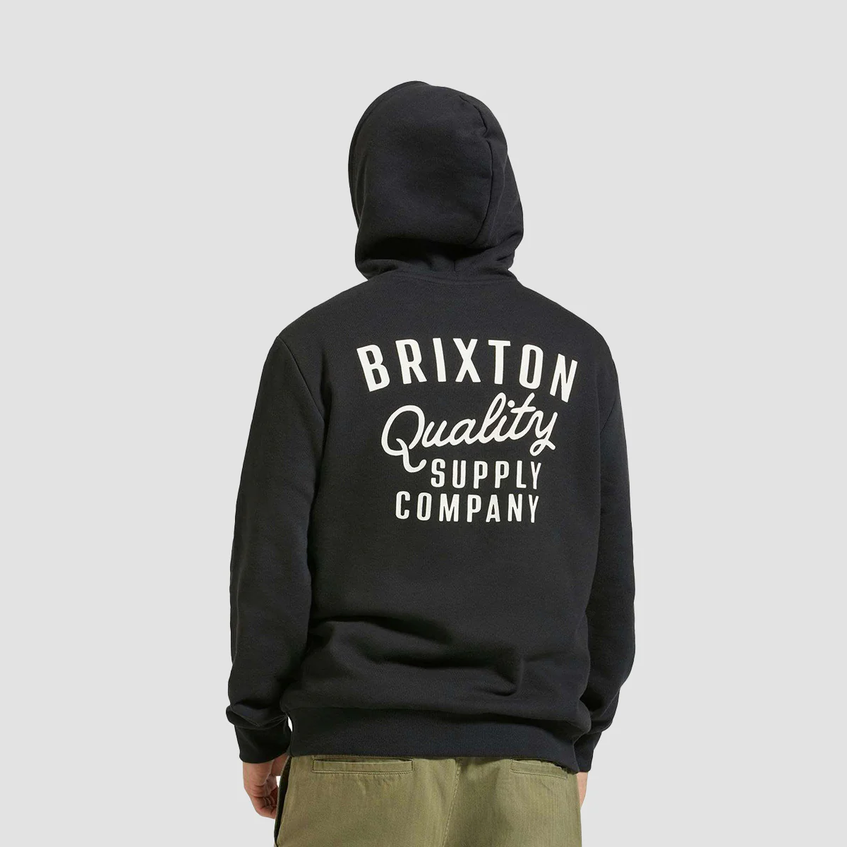 Brixton Hubal Pullover Hoodie Black - Image 2
