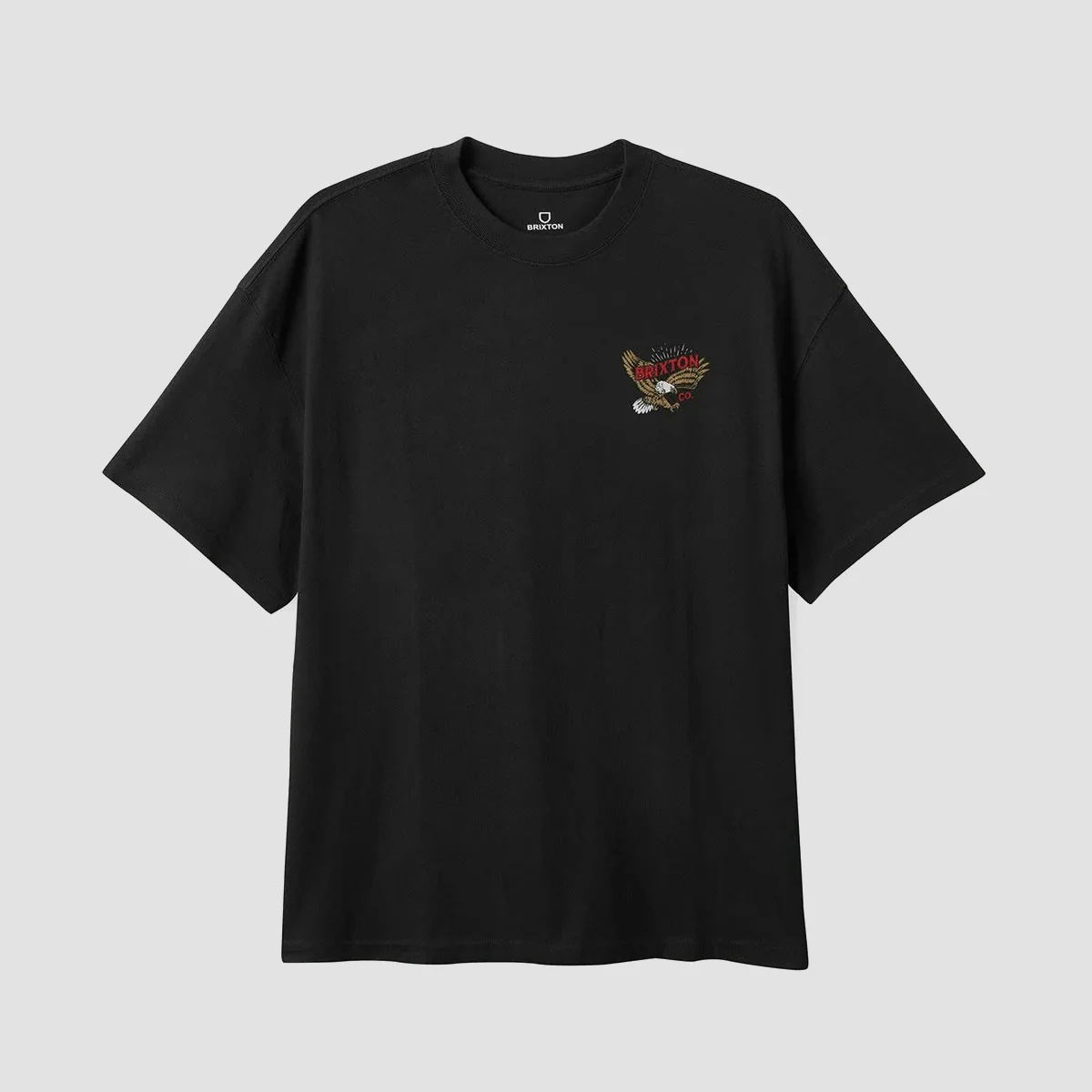 Brixton Keller T-Shirt Black Worn Wash - Image 2