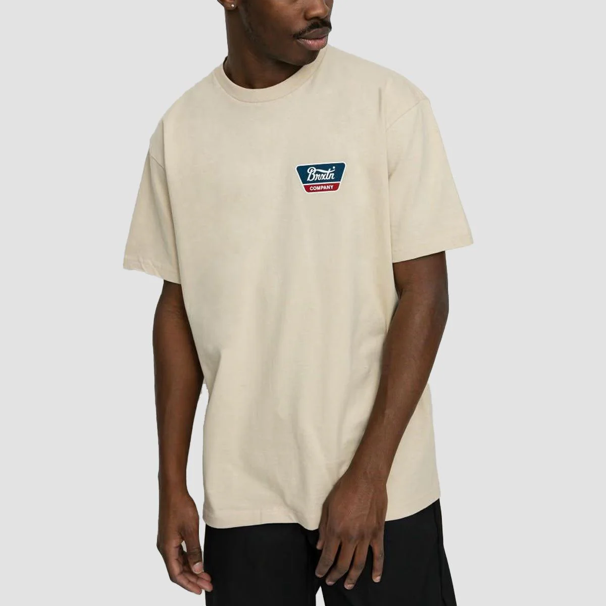 Brixton Linwood T-Shirt Cream - Image 2
