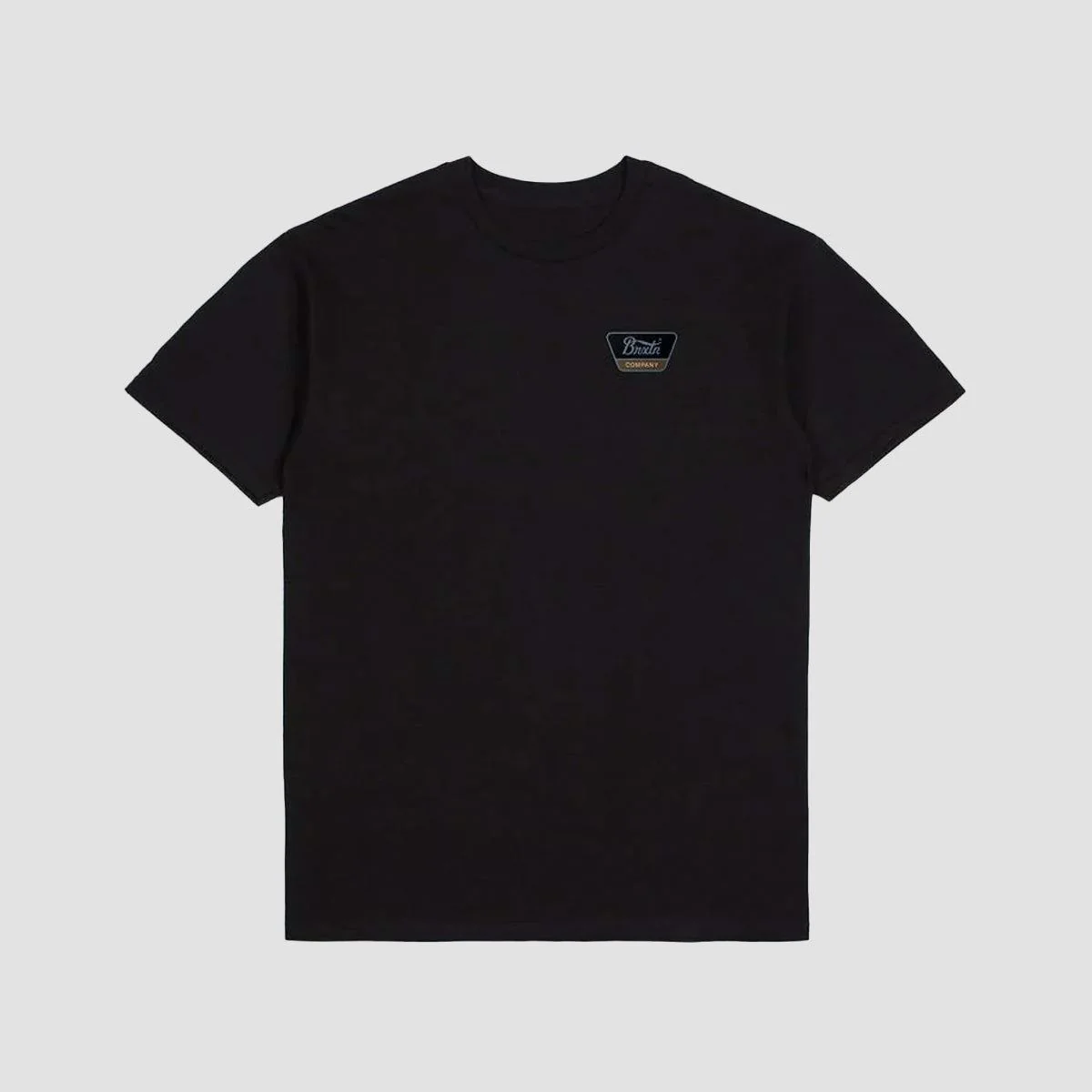 Brixton Linwood T-Shirt Black/Off White/Dusty Blue - Image 2