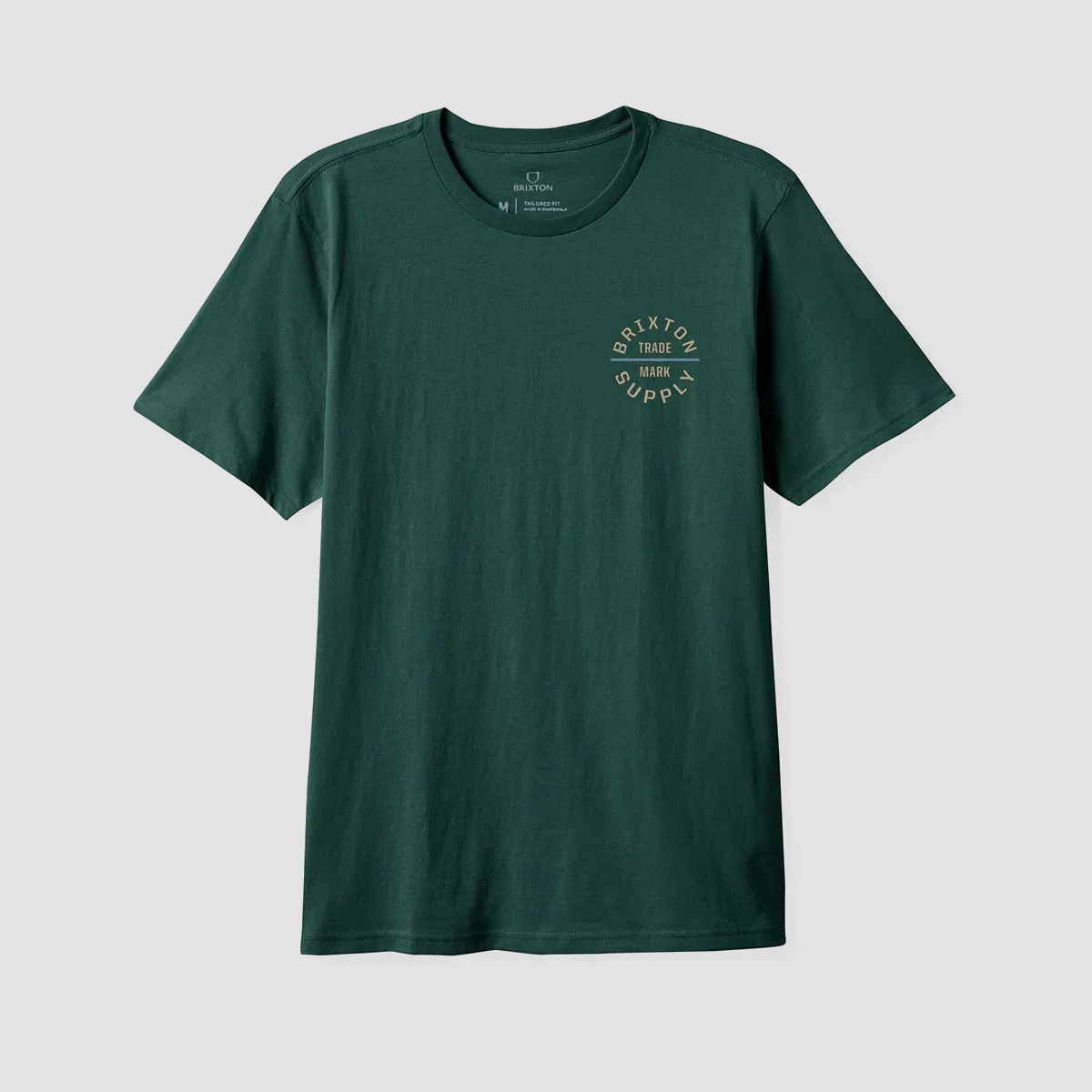 Brixton Oath V T-Shirt Deep Emerald/Sand/Slate
