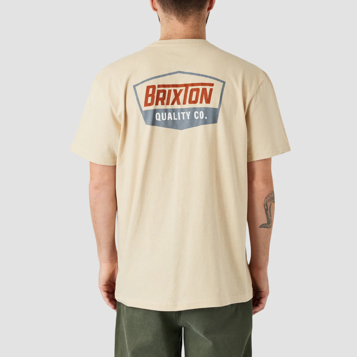 Brixton Regal T-Shirt Cream/Barn Red - Image 3