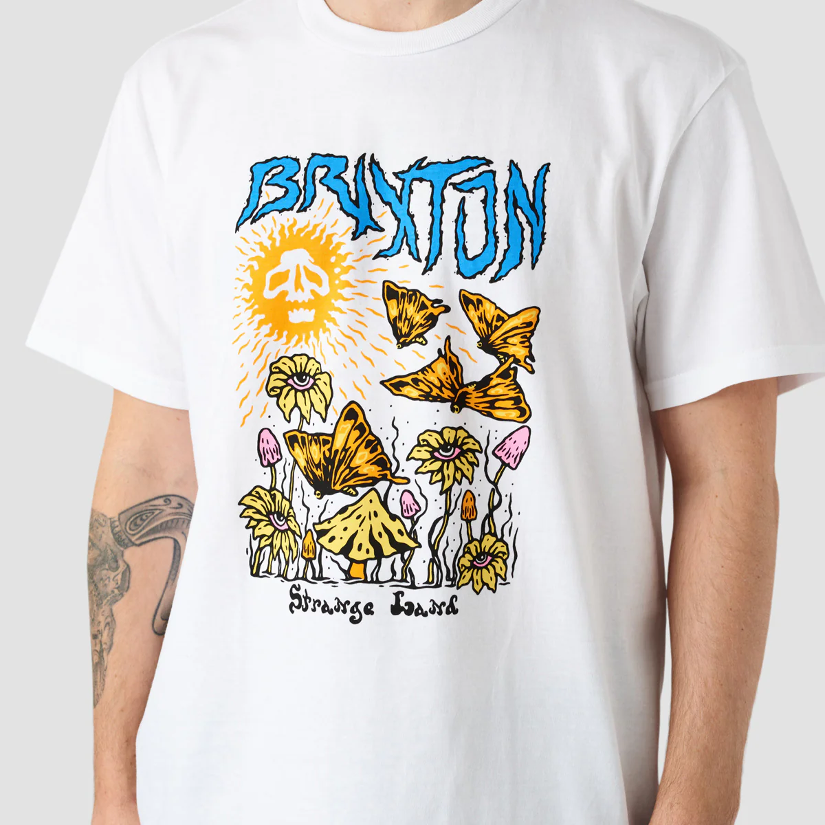 Brixton Strange Land T-Shirt White - Image 2