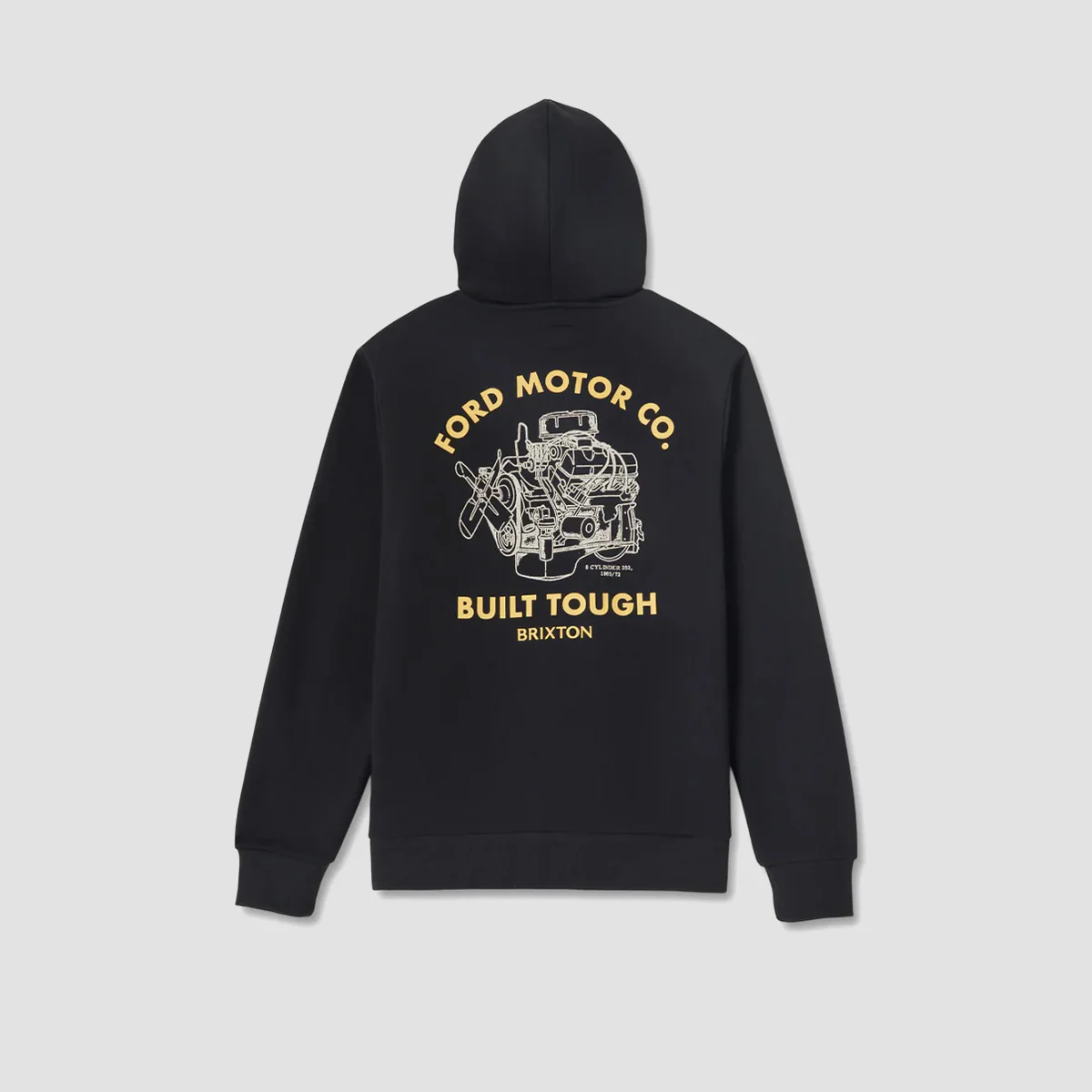 Brixton X Ford Built Tough Pullover Hoodie Burnt Rubber