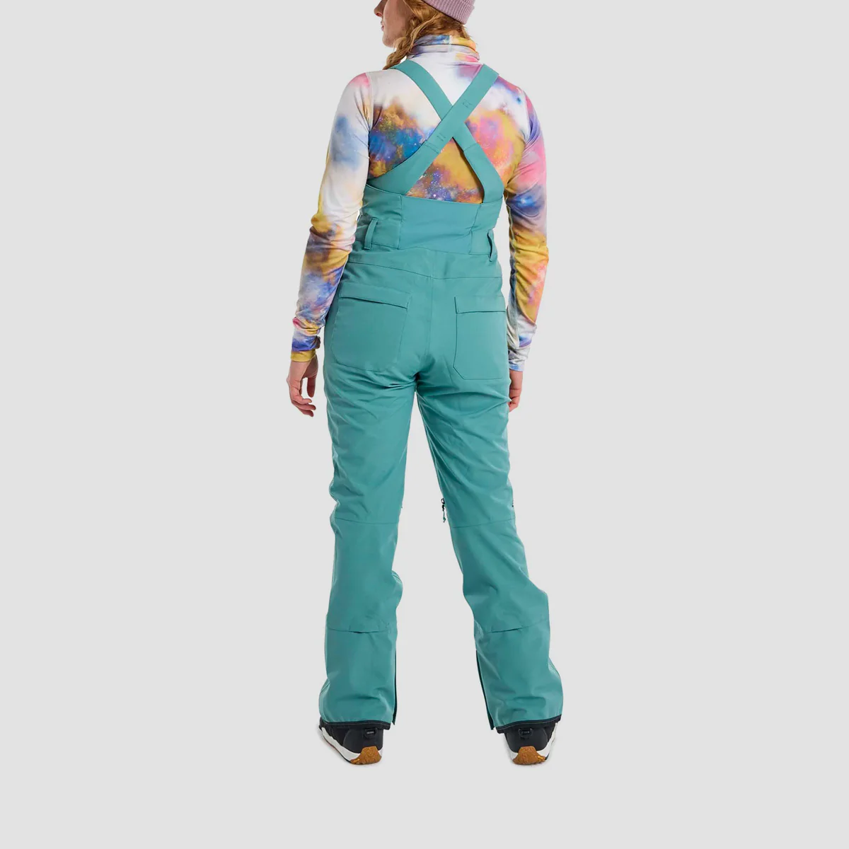 Burton Avalon 2L Stretch Snow Bib Pants Rock Lichen - Womens - Image 3