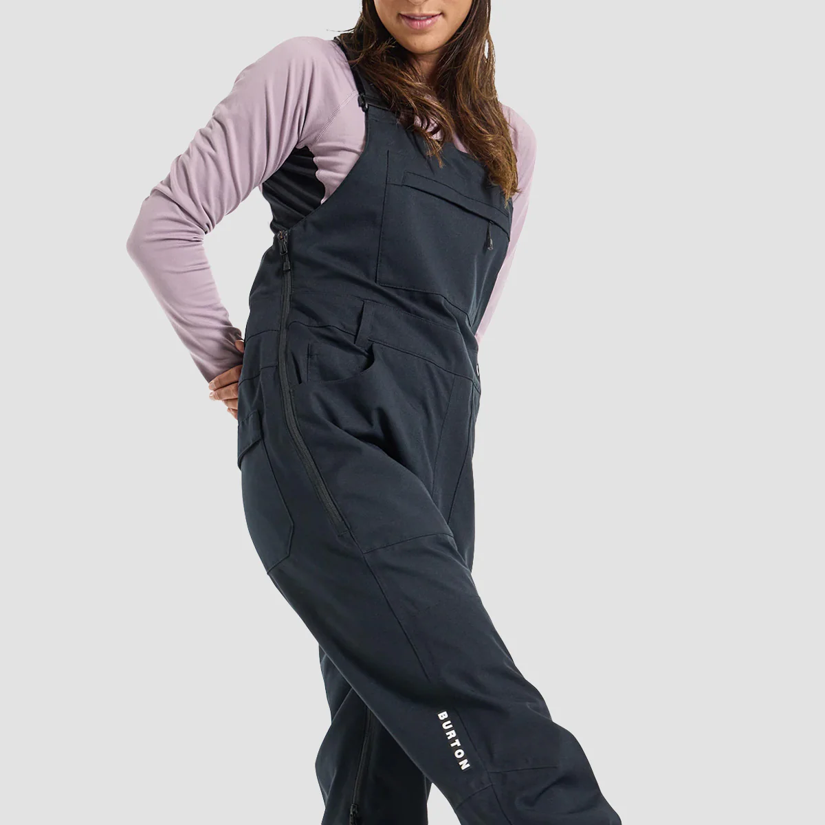 Burton Avalon 2L Stretch Snow Bib Pants True Black - Womens - Image 4