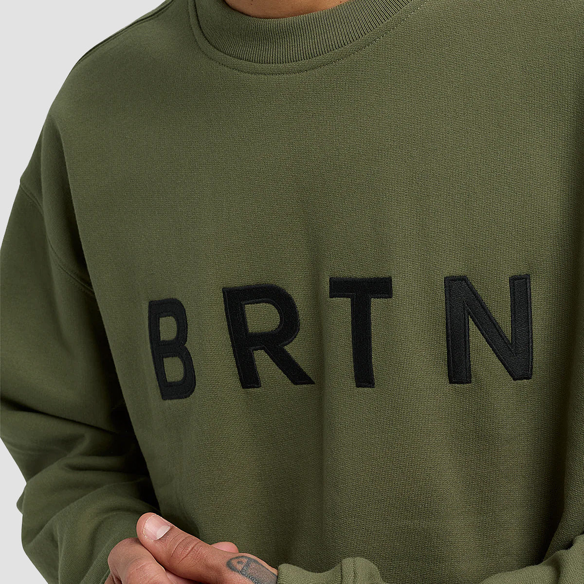 Burton BRTN Crew Sweatshirt Forest Moss - Image 2