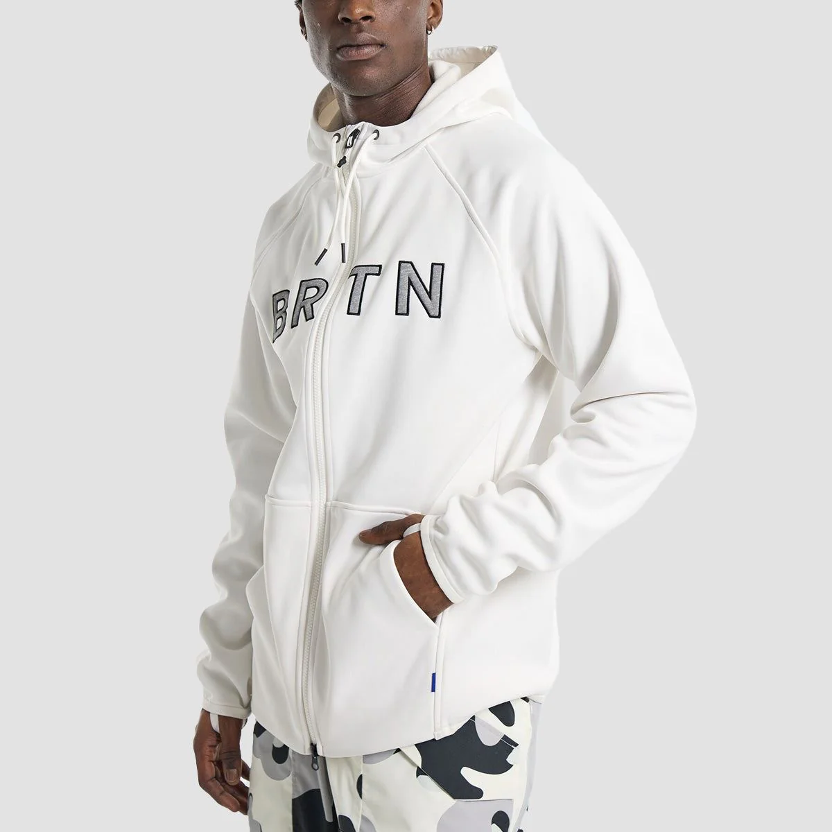 Burton Crown Weatherproof Snow Zip Fleece Stout White - Image 2