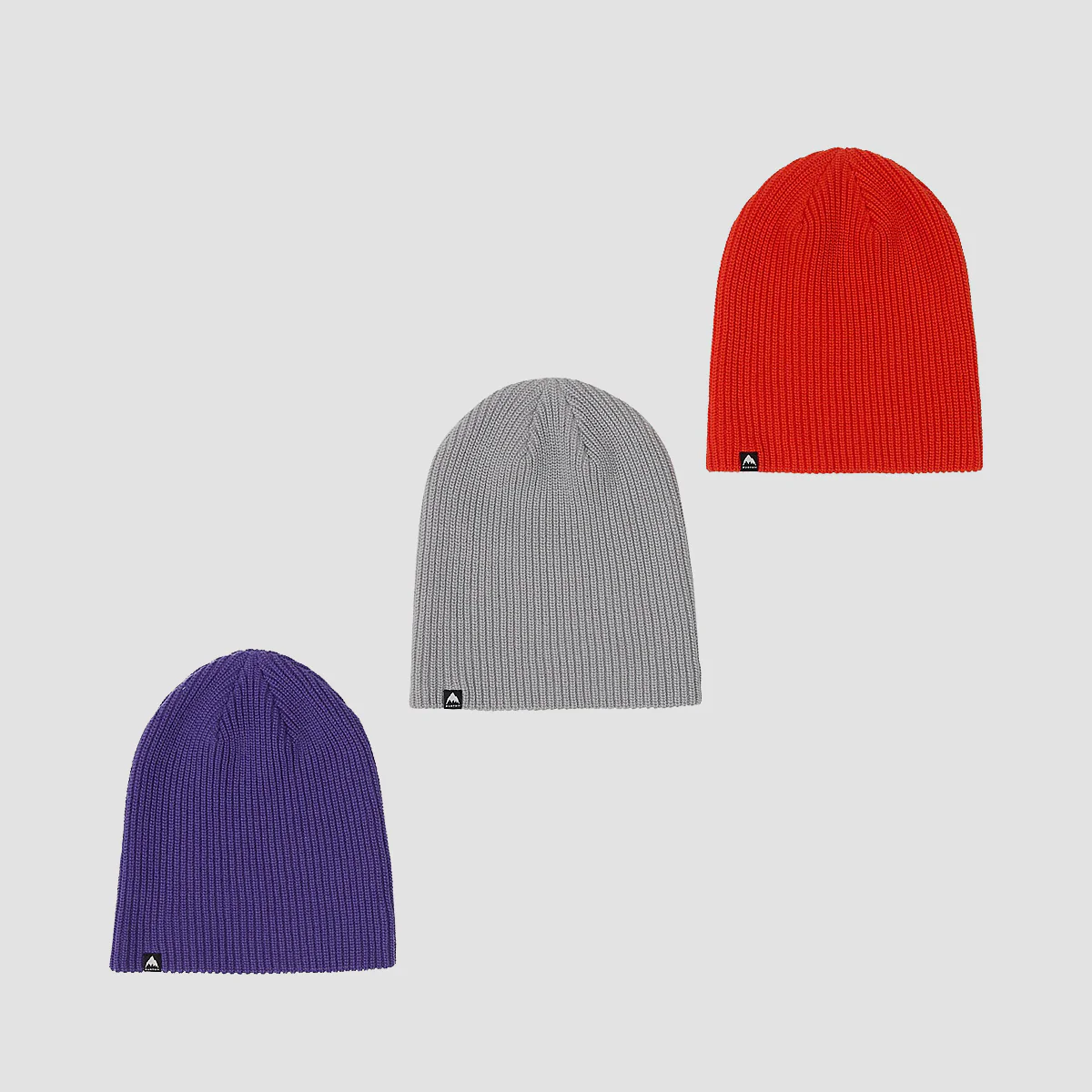 Burton Recycled DND Beanie 3 Pack Prism Violet/Fiesta Red/Gray Cloud - Image 2