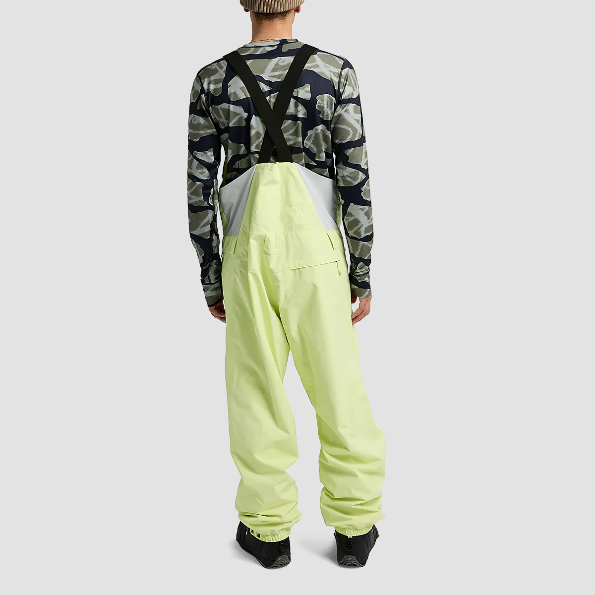 Burton Reserve 2L Relaxed Snow Bib Pants Glow Yellow Green - Image 2