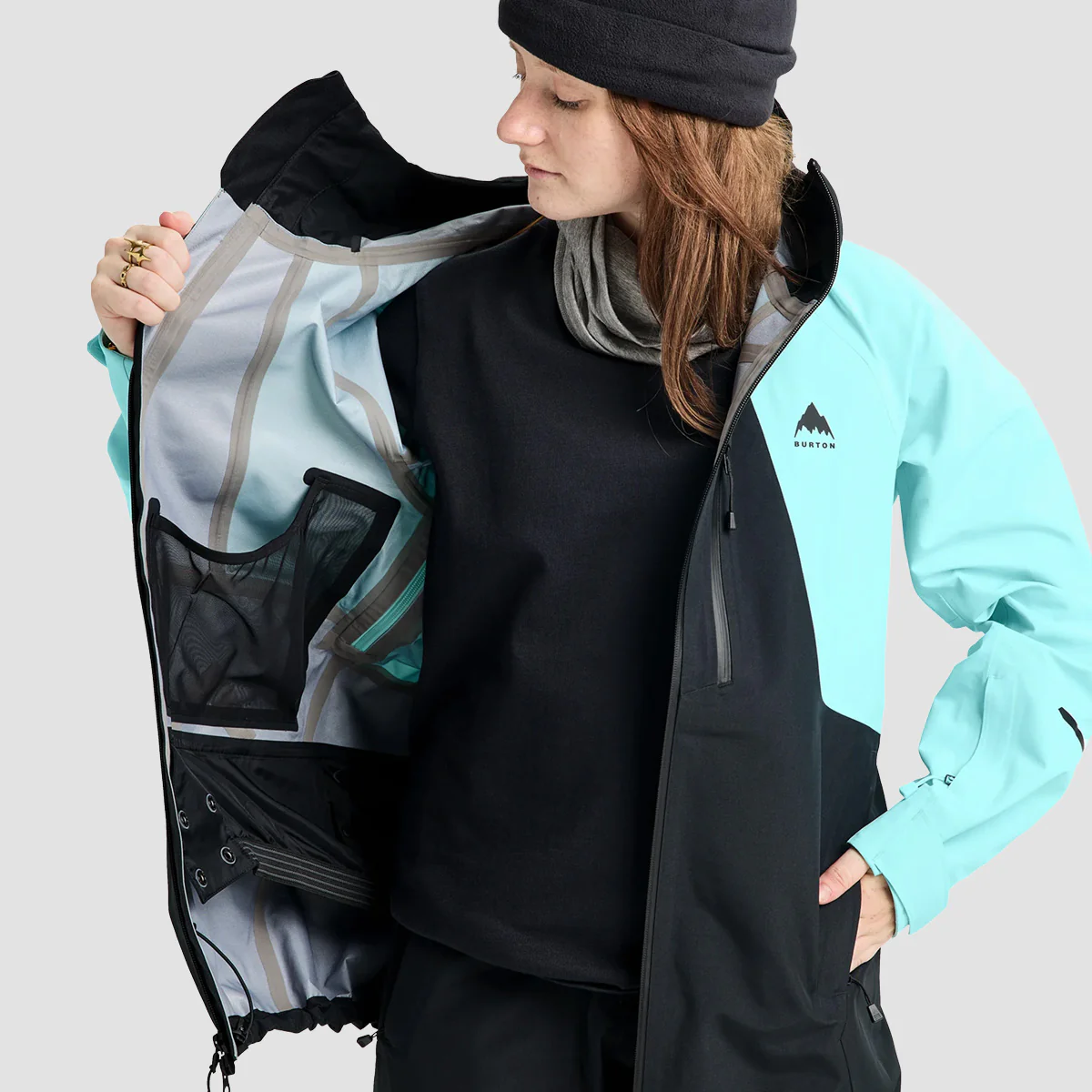 Burton Reserve 3L Snow Jacket True Black/LightL - Womens - Image 5