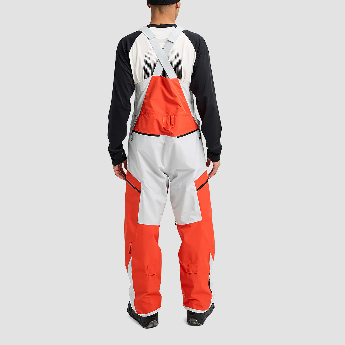 Burton Reserve GORE-TEX 2L Snow Bib Pants Fiesta Red/Gray Cloud - Image 2
