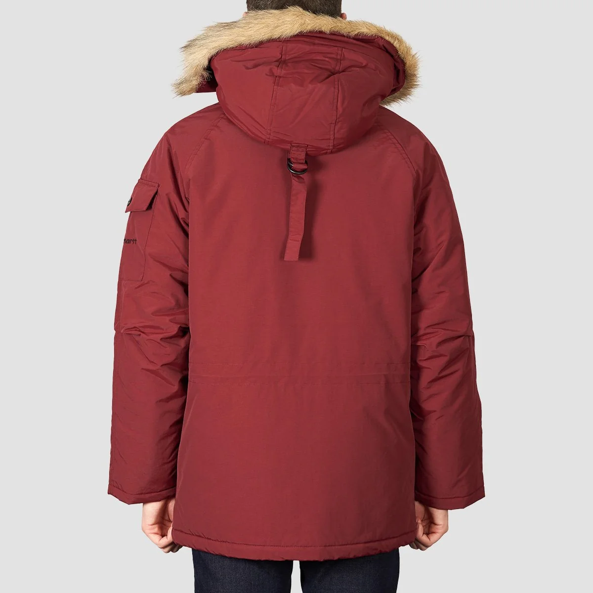 Carhartt WIP Anchorage Parka Jacket Mulberry/Black - Image 2