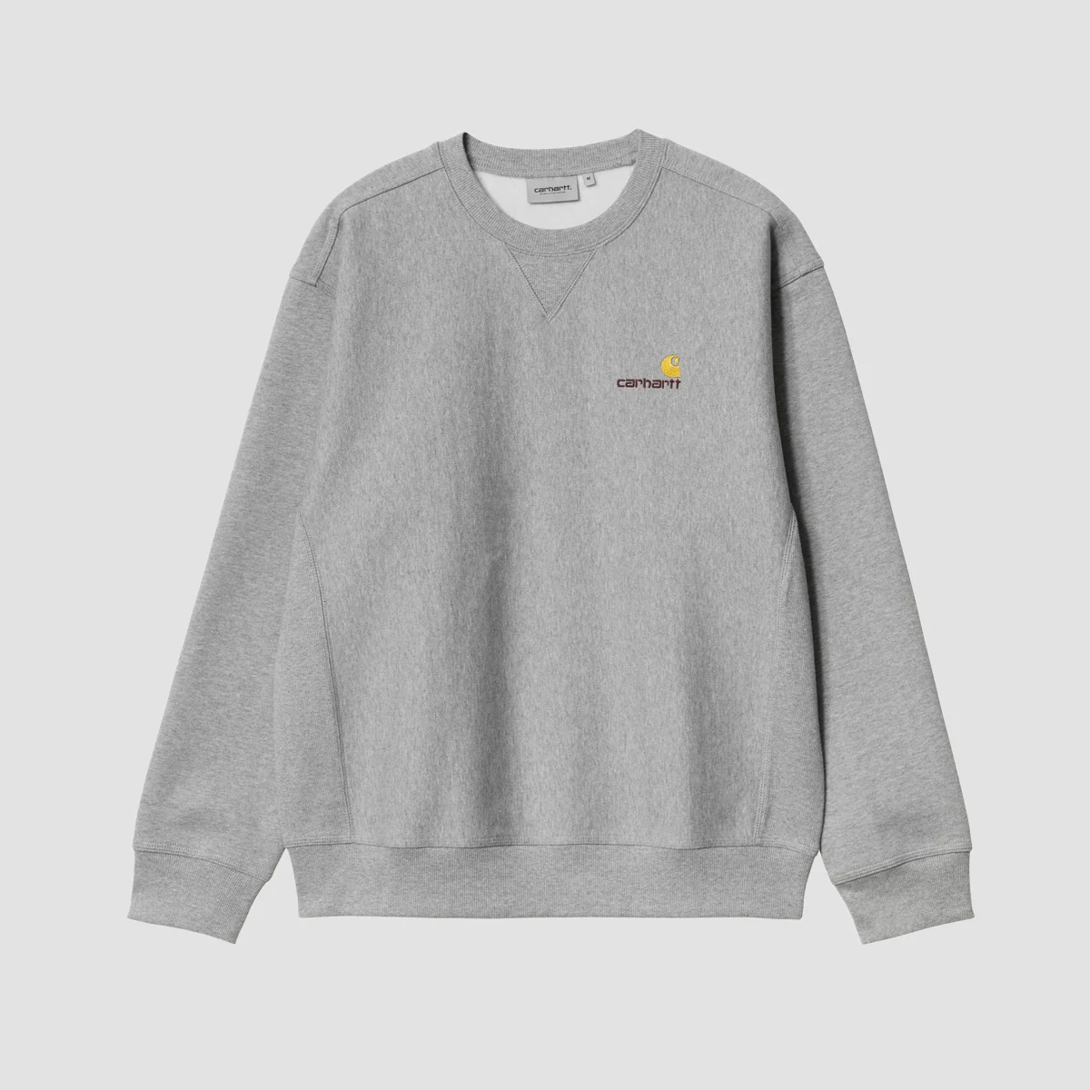 Carhartt WIP American Script Crew Sweatshirt Grey Heather - Image 2