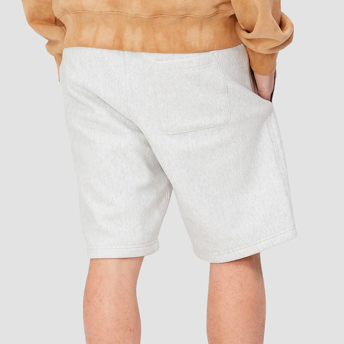 Carhartt WIP American Script Sweat Shorts Grey Heather - Image 2
