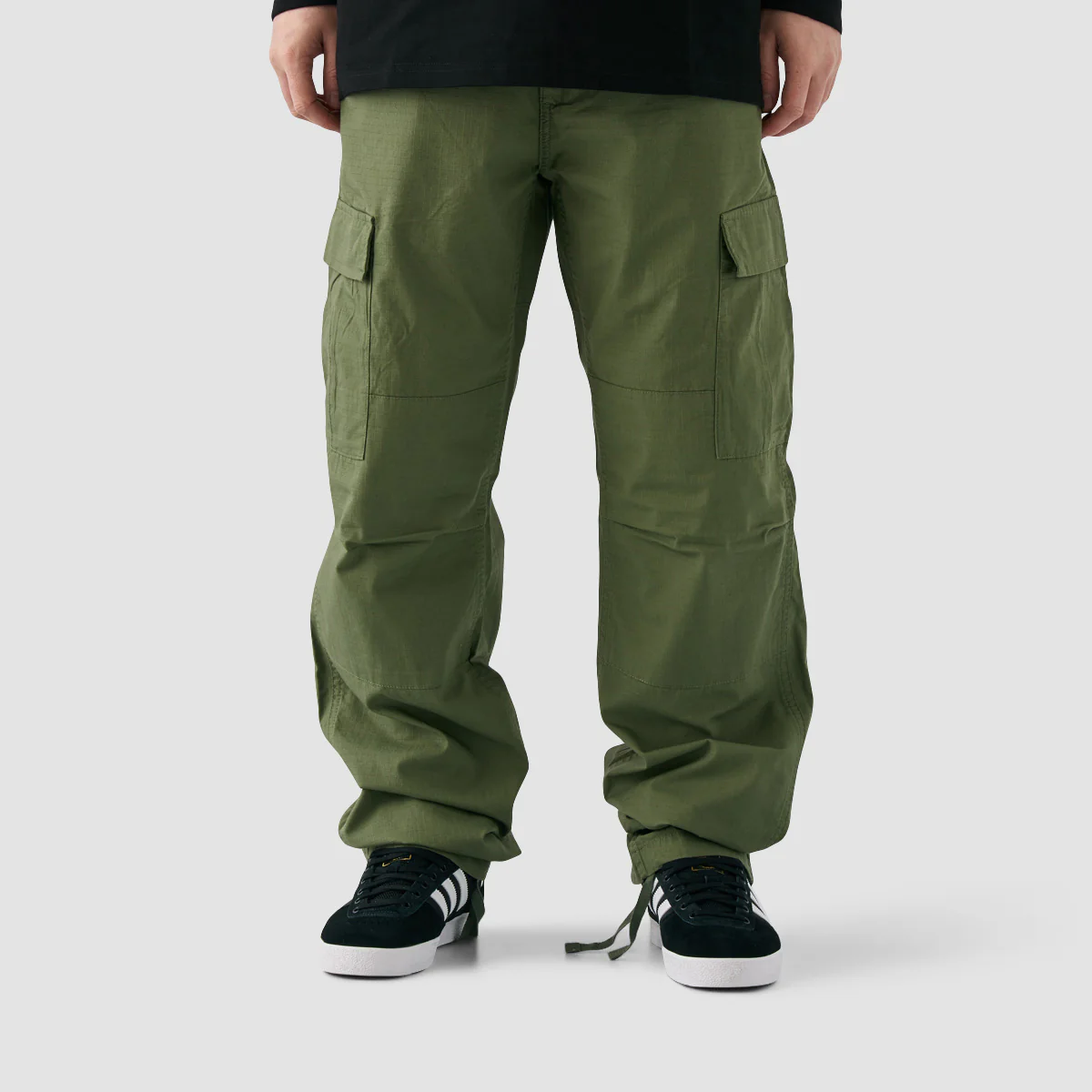 Carhartt WIP Aviation Cargo Pants Dollar Green Rinsed