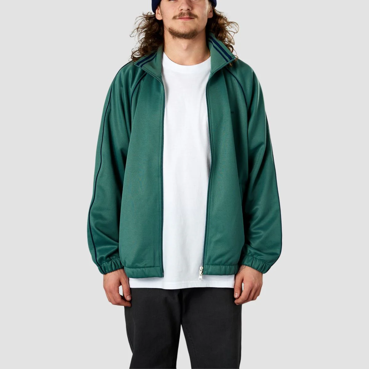 Carhartt WIP Benford Track Jacket Silver Pine/Ink - Image 3