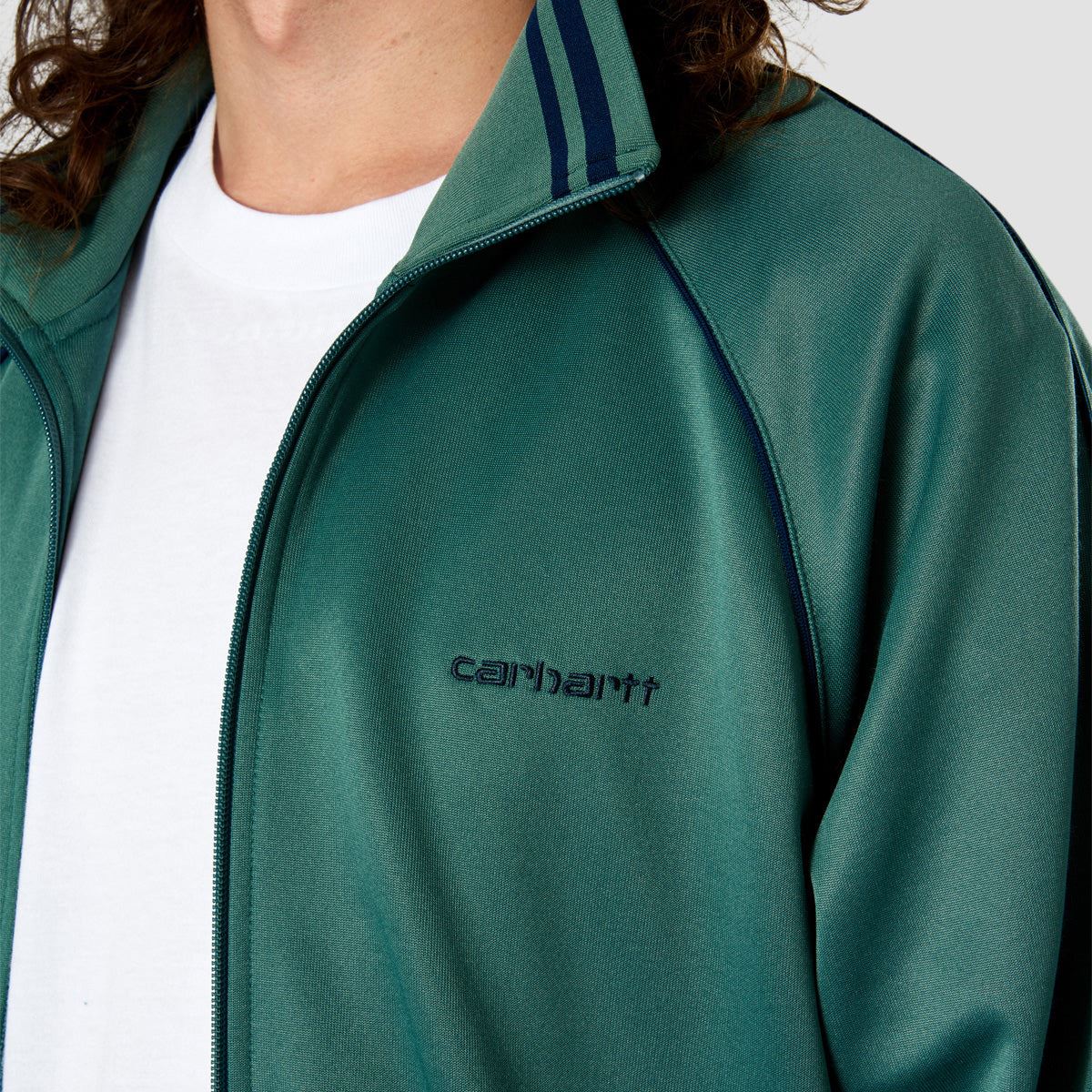 Carhartt WIP Benford Track Jacket Silver Pine/Ink - Image 4