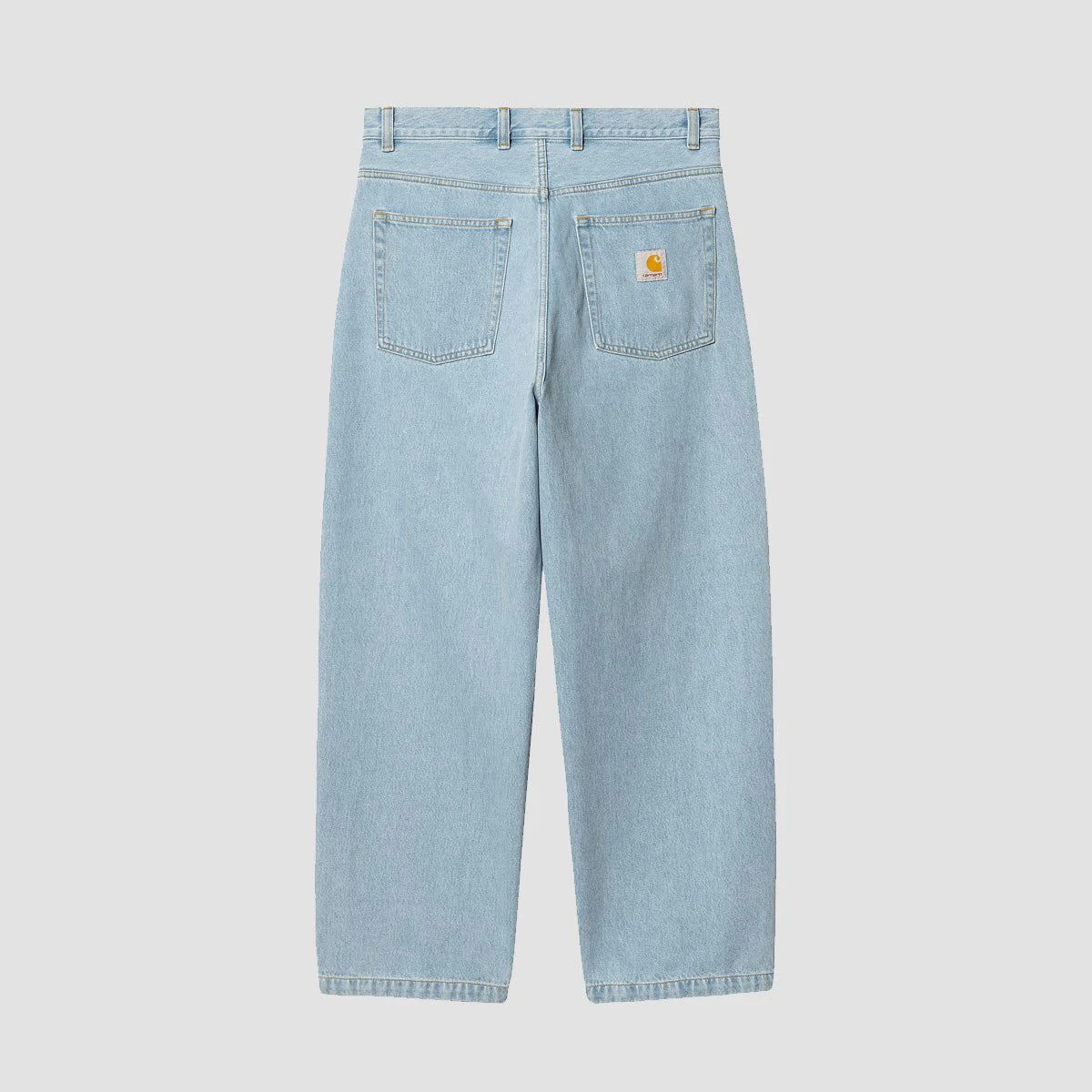 Carhartt WIP Brandon Loose Straight Fit Jeans Blue Heavy Stone Bleached - Image 4