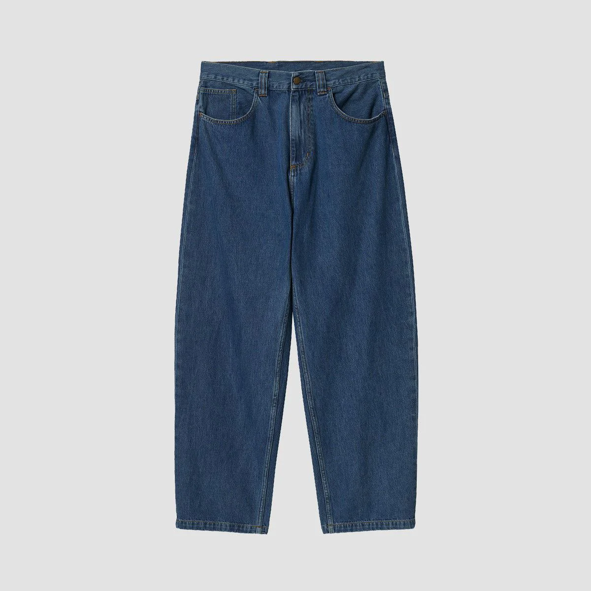 Carhartt WIP Brandon Loose Straight Fit Jeans Blue Stone Washed - Image 3