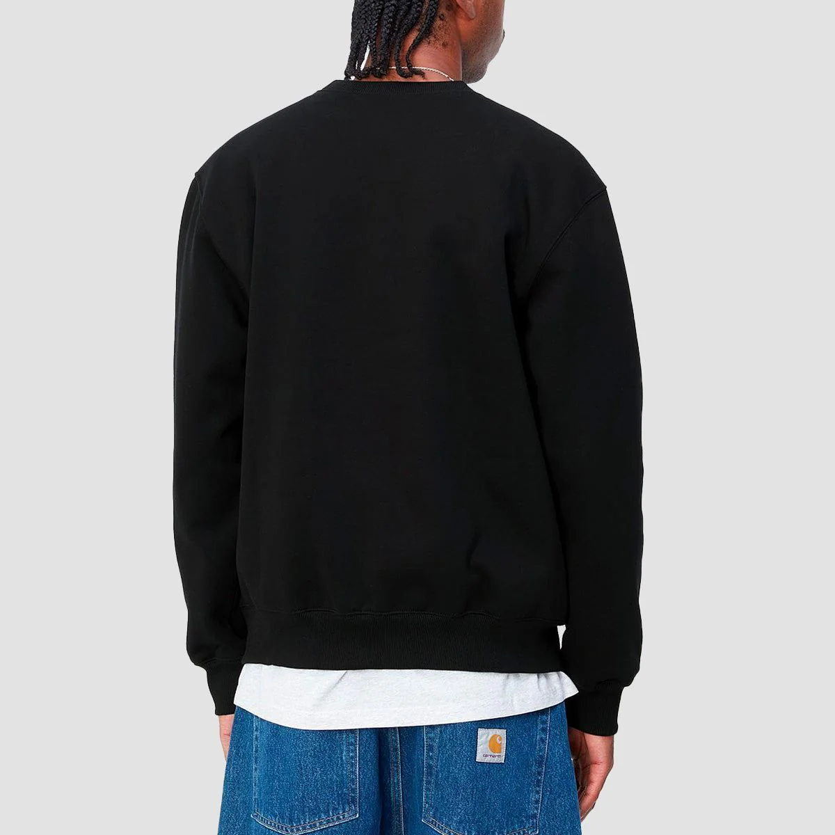 Carhartt WIP Crew Sweatshirt Black/White - Image 2