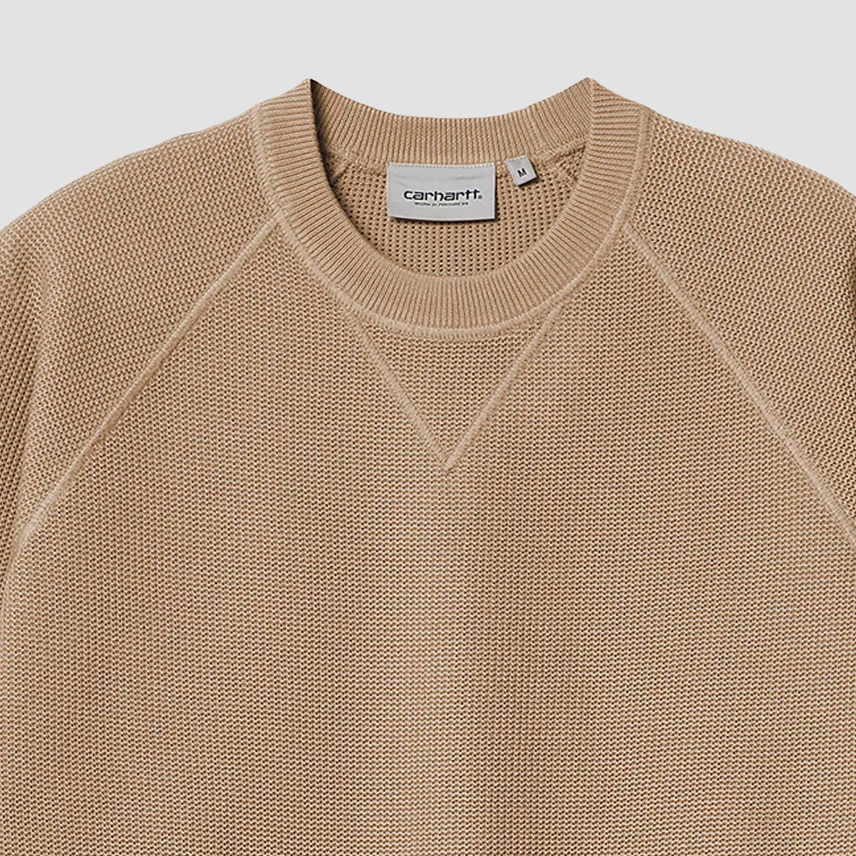 Carhartt WIP Chase Knitted Sweatshirt Dusty H Brown/Gold - Image 3