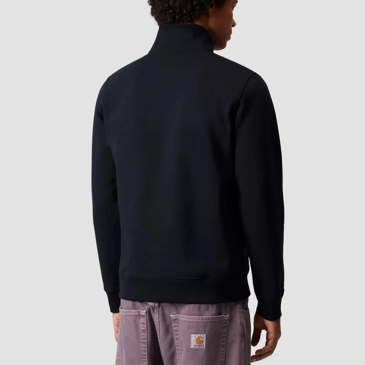 Carhartt WIP Chase Neck Zip Sweatshirt Dark Navy/Gold - Image 2