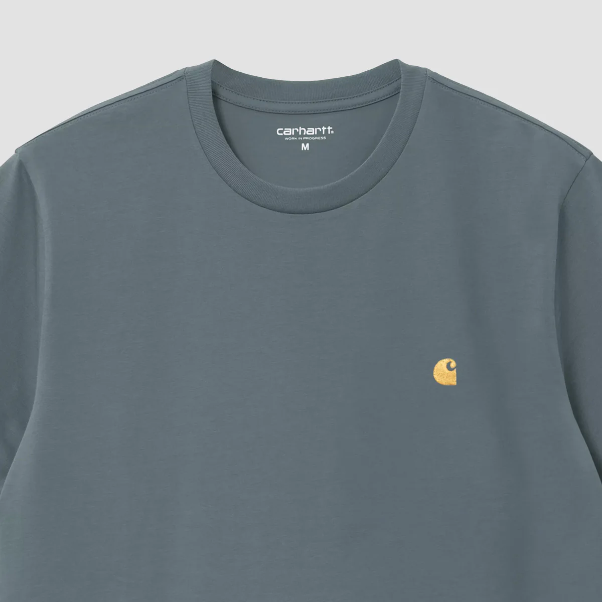Carhartt WIP Chase T-Shirt Cozy Blue/Gold - Image 2