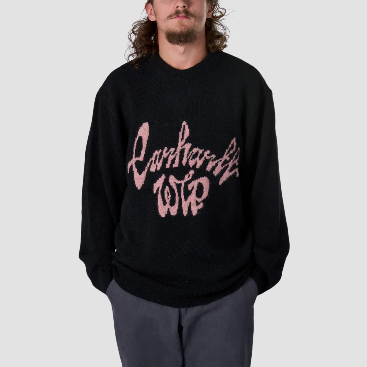 Carhartt WIP Chedda Sweater Black/Glassy Pink
