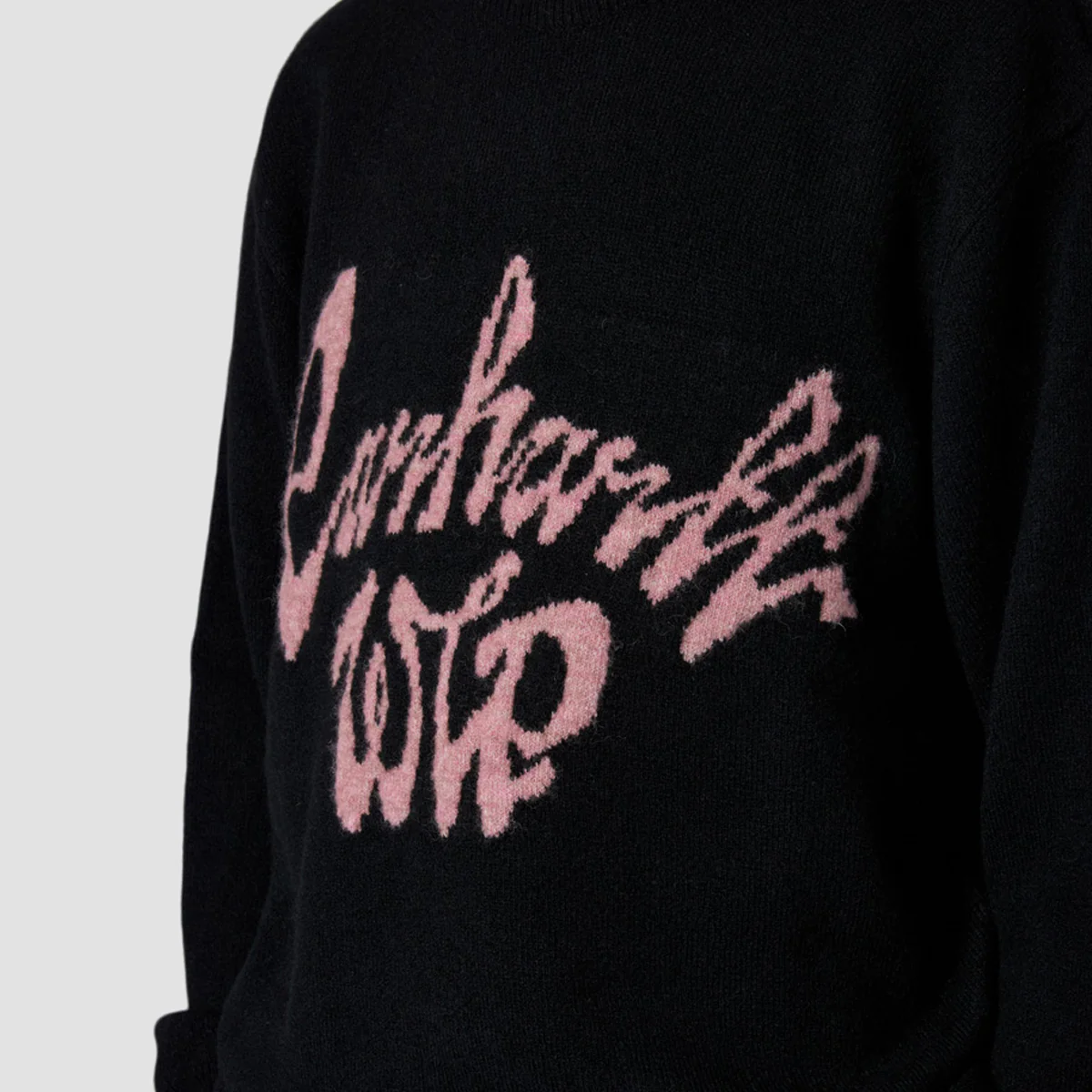 Carhartt WIP Chedda Sweater Black/Glassy Pink - Image 2