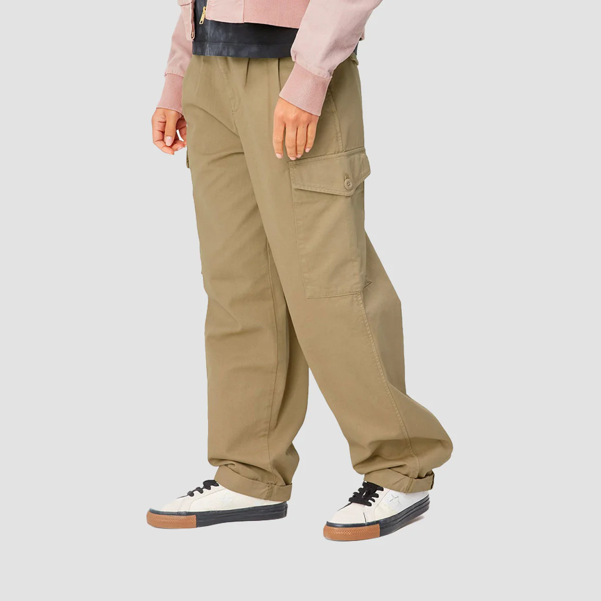 Carhartt WIP Collins Pants Ammonite Garment Dyed - Womens - Image 2