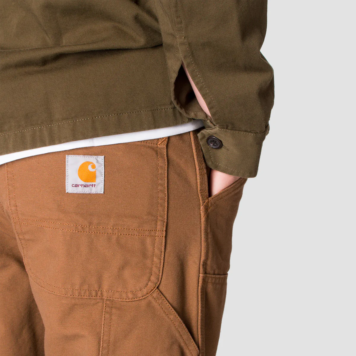 Carhartt WIP Double Knee Pants Hamilton Brown Rinsed - Image 5